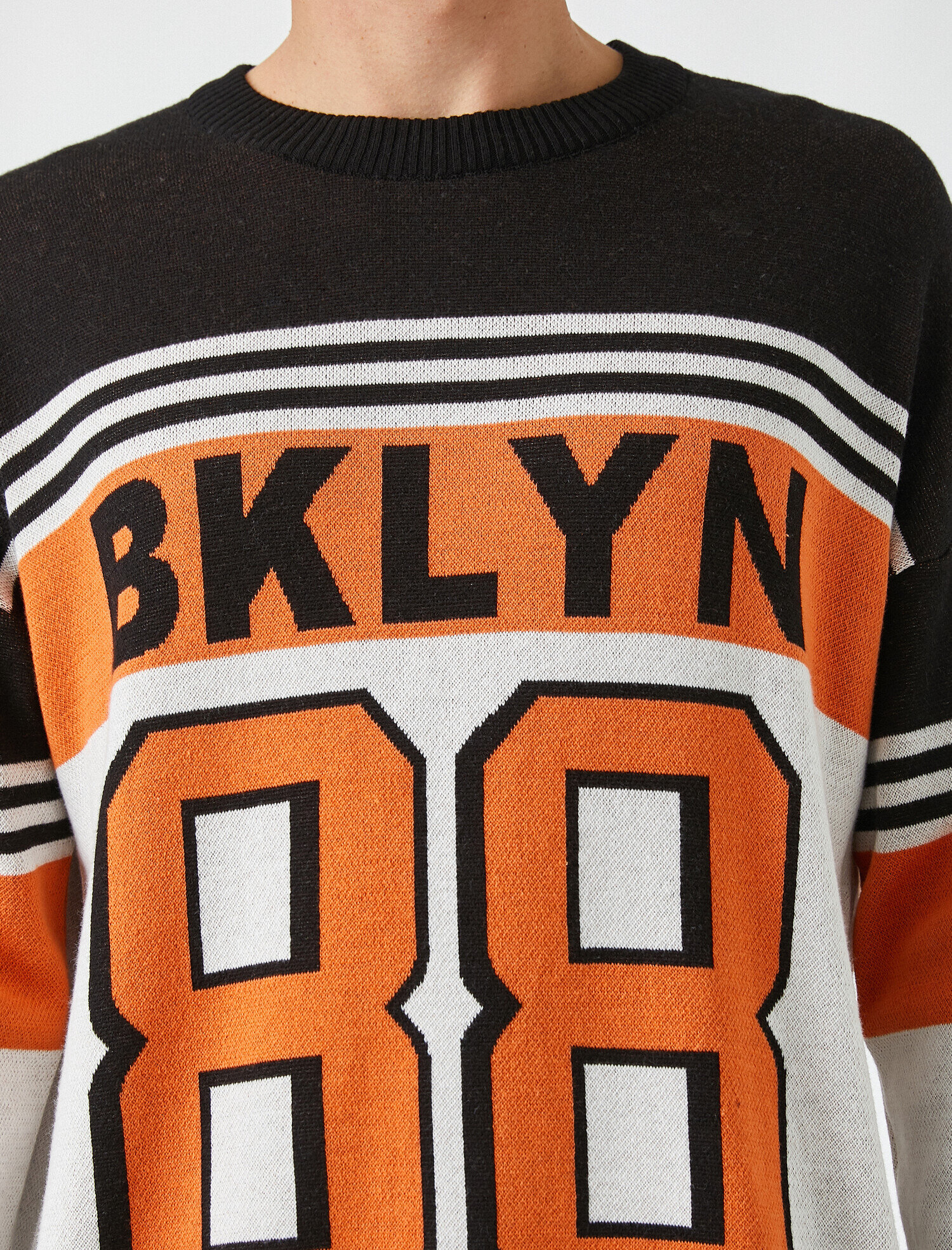   Oversize Kolej Desenli Kazak