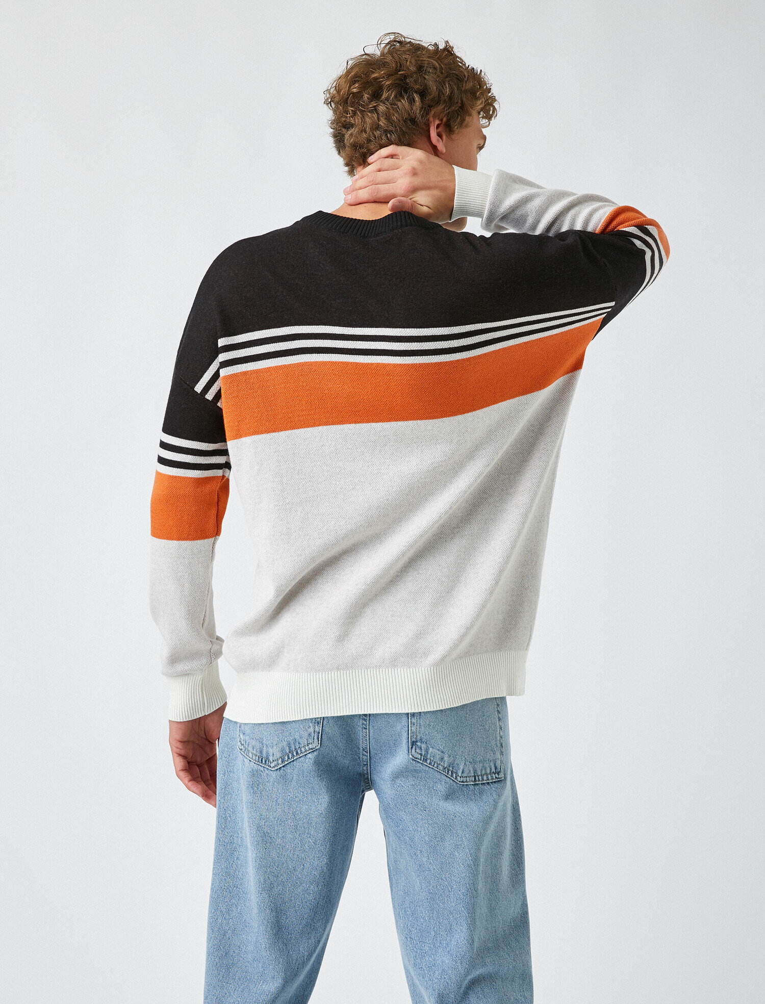   Oversize Kolej Desenli Kazak