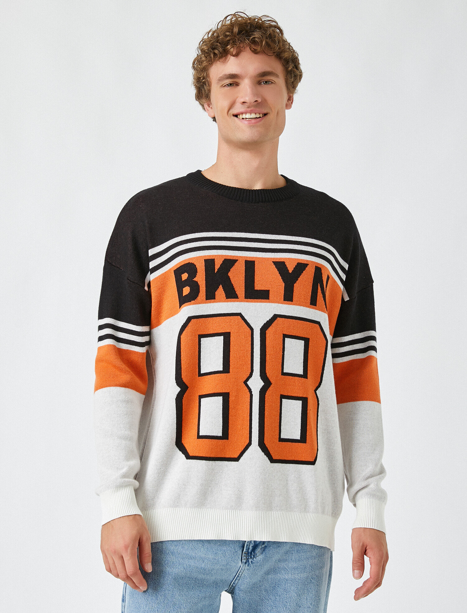   Oversize Kolej Desenli Kazak