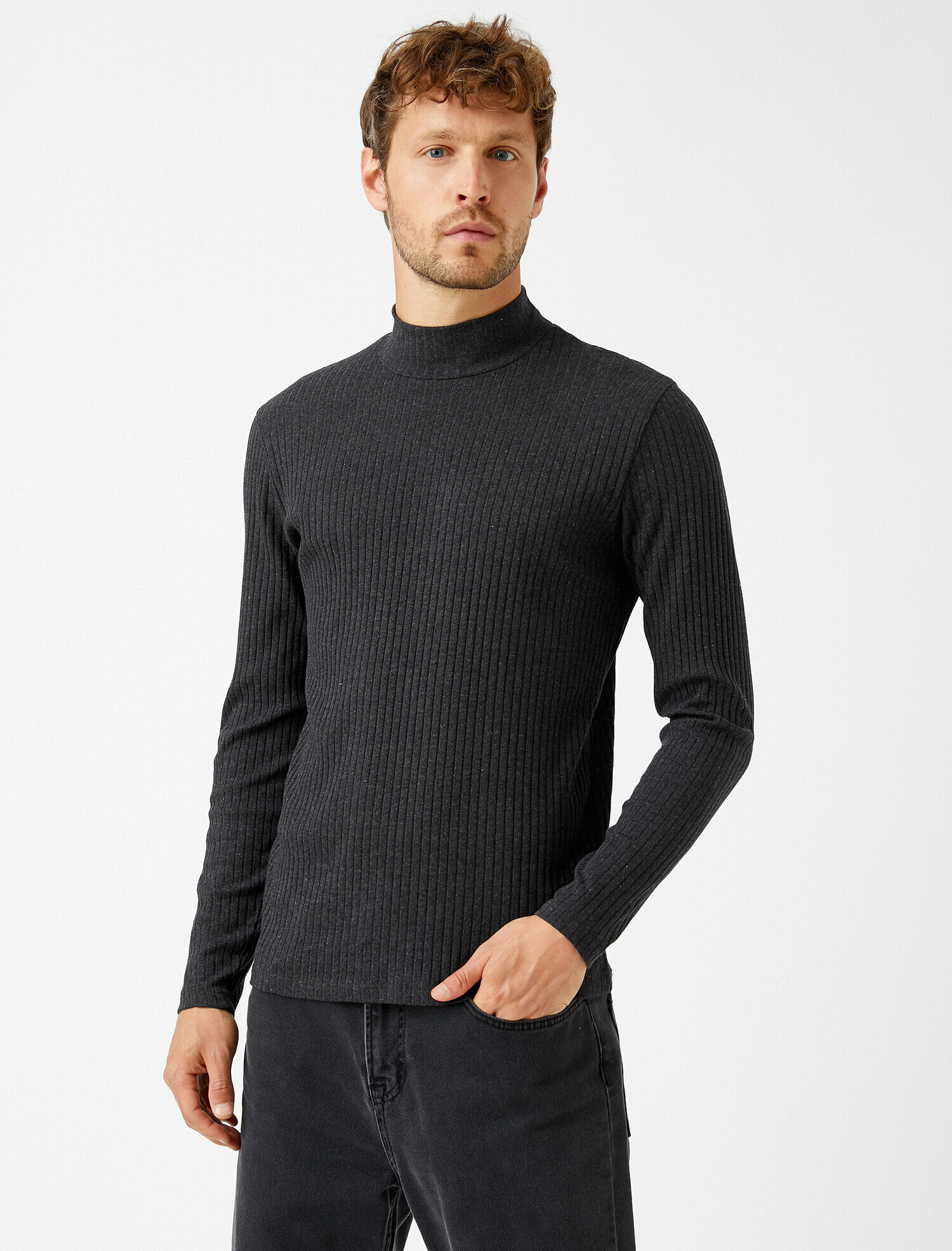 Yarım Balıkçı Yaka Basic Kazak