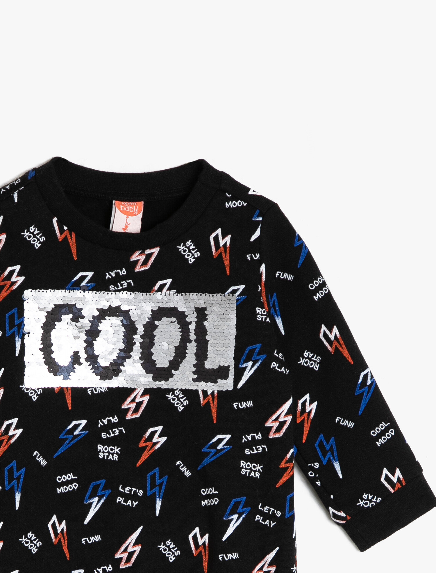 Erkek Bebek Yazılı Baskılı Sweatshirt