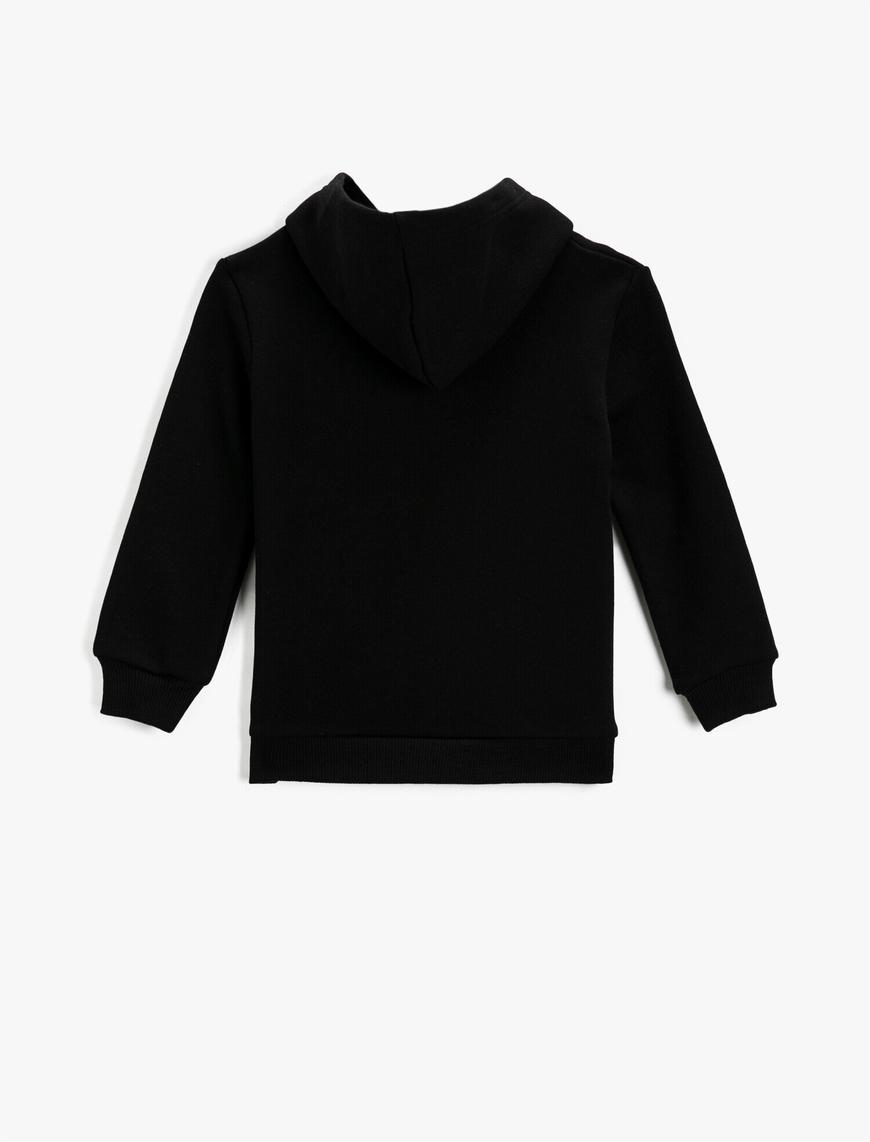  Erkek Çocuk Spider Man Baskılı Sweatshirt Kapüşonlu Uzun Kollu