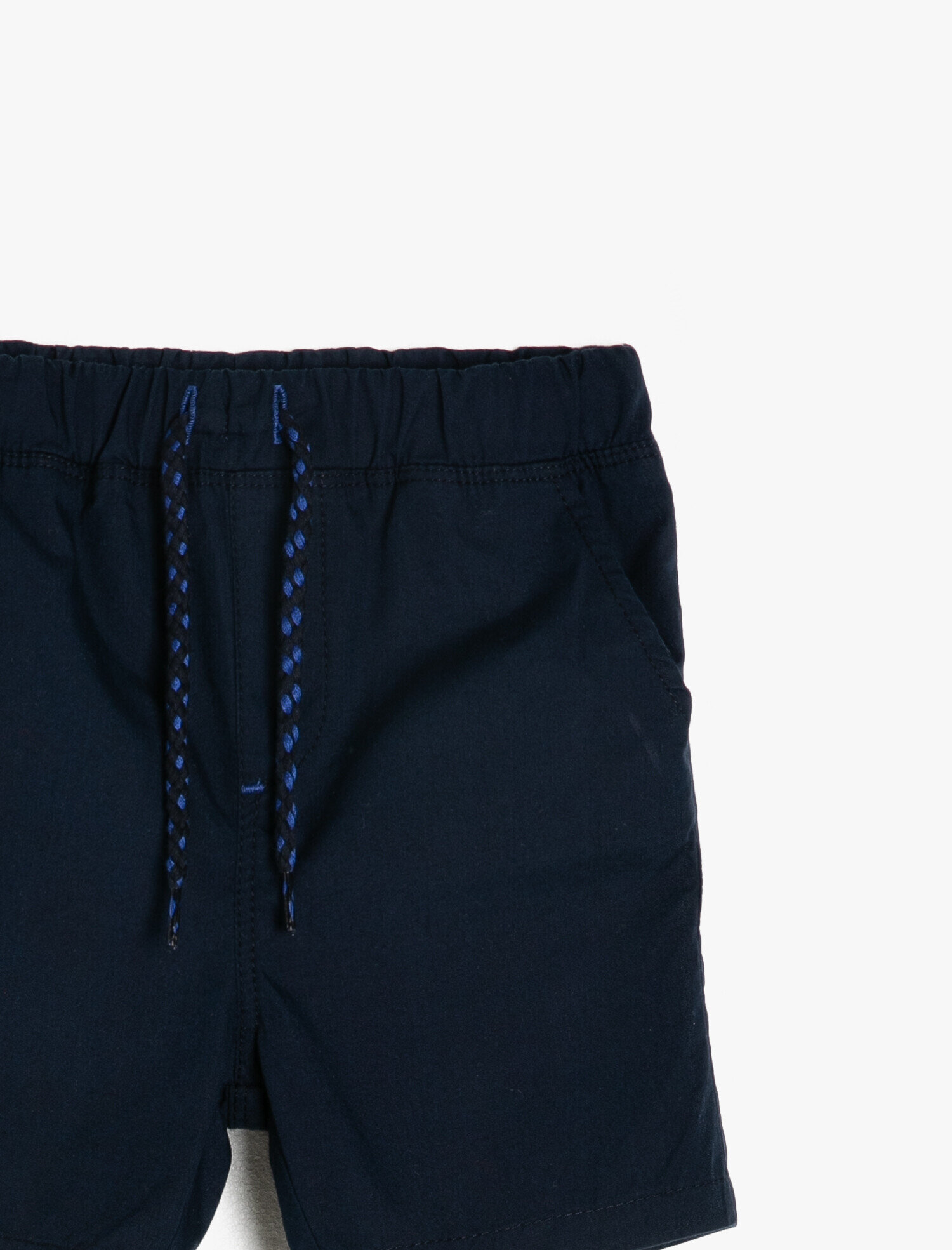  Erkek Bebek Basic Şort Cepli Beli Bağlamalı Pamuklu