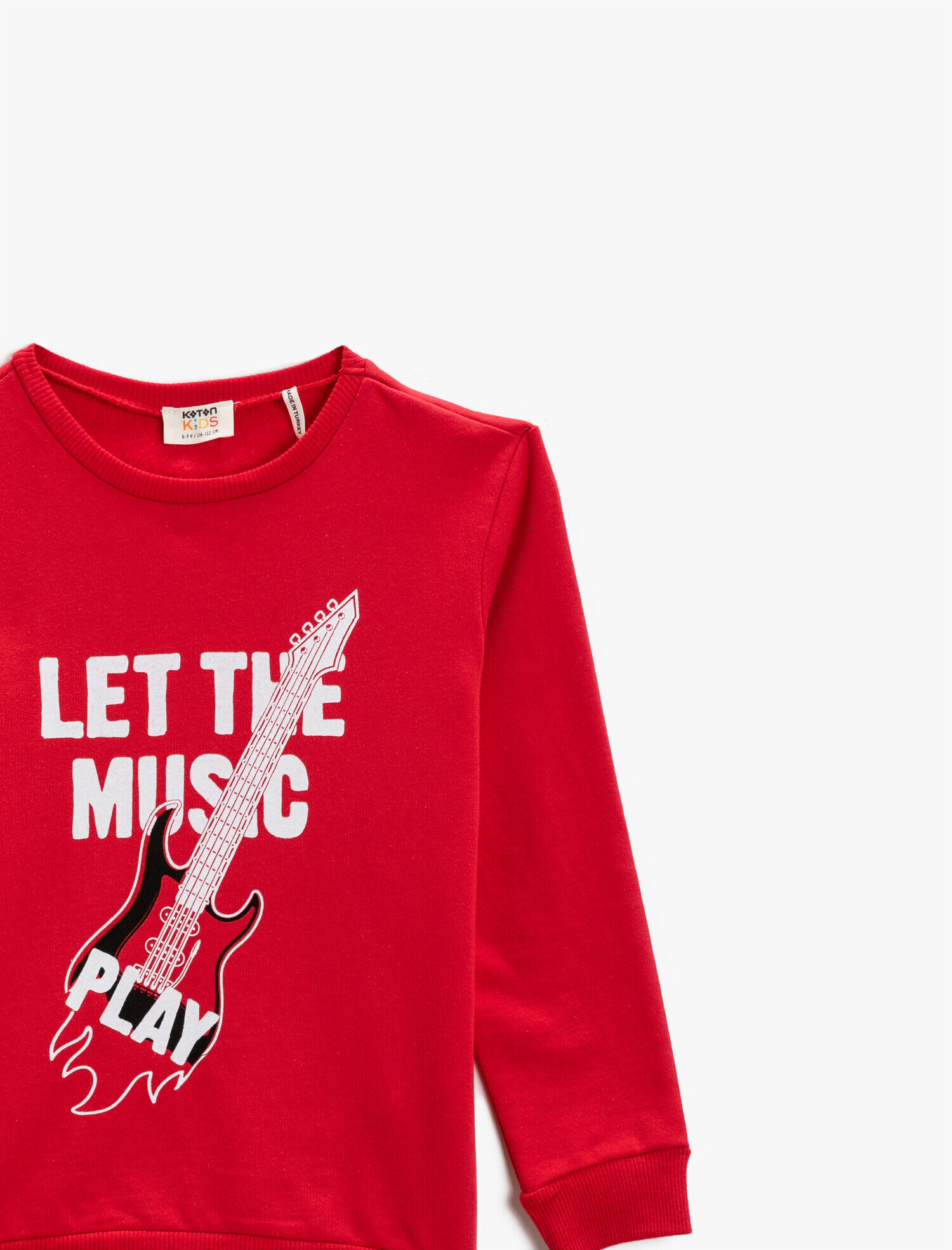  Erkek Çocuk Baskılı Sweatshirt Bisiklet Yaka Pamuklu