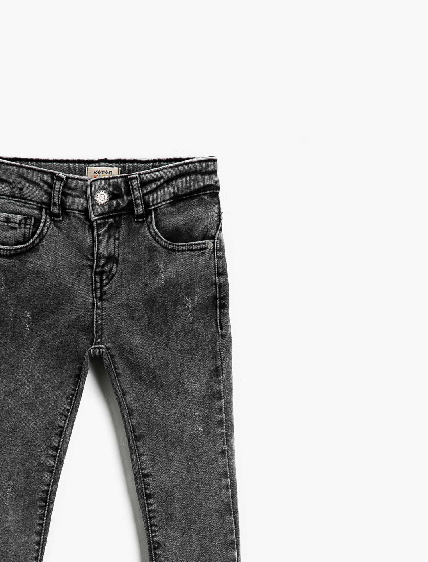 Erkek Çocuk Kot Pantolon Comfort Strech Pamuklu Cepli - Slim Jean