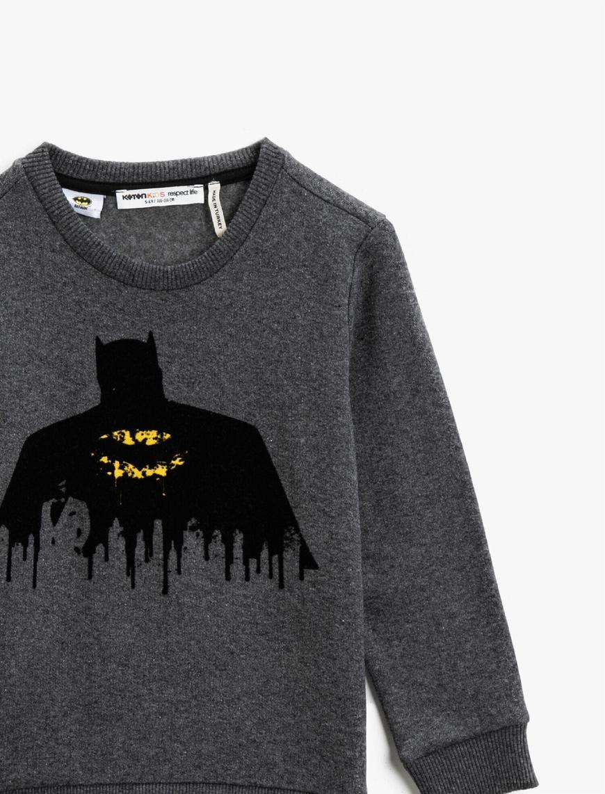  Erkek Çocuk Batman Sweatshirt Lisanslı Baskılı
