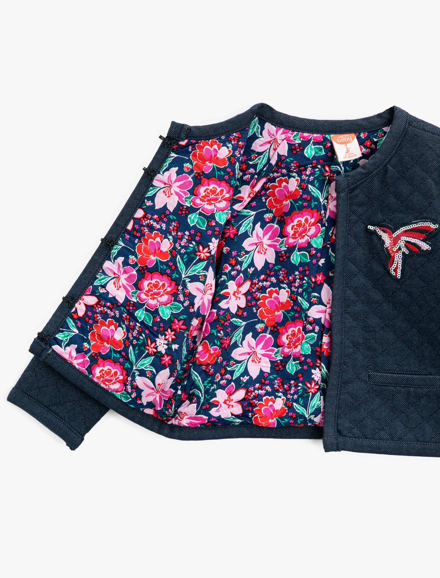 Kız Bebek Pul Detaylı Mont