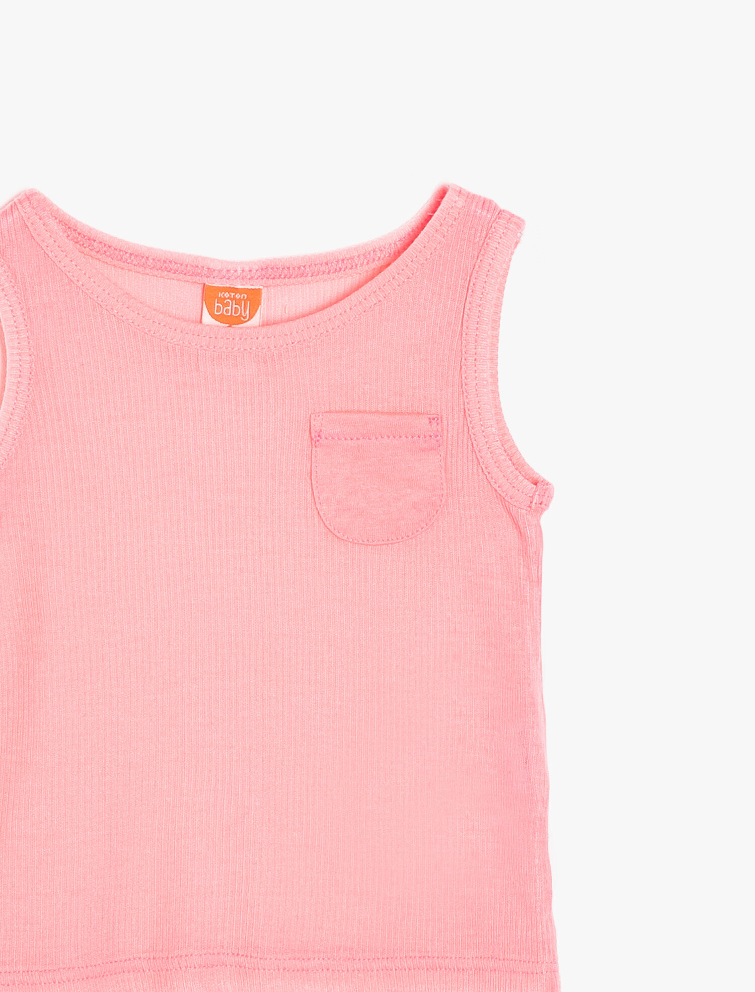  Kız Bebek Cep Detaylı Atlet Bisiklet Yaka