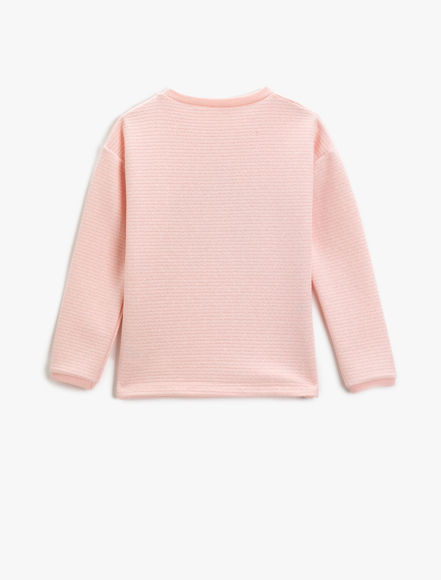  Kız Çocuk Parlak Baskılı Sweatshirt Uzun Kollu Bisiklet Yaka