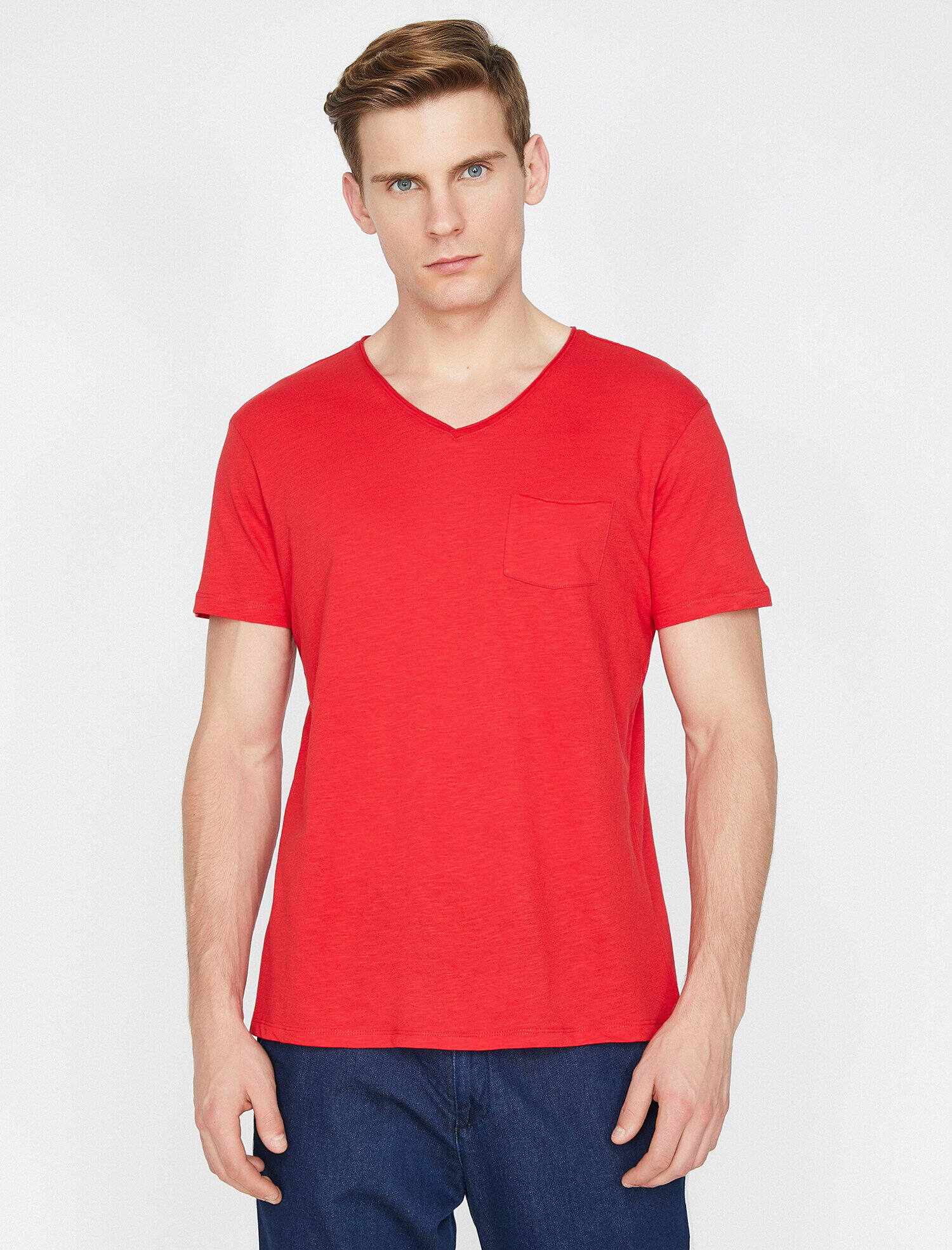   Cep Detaylı Tişört