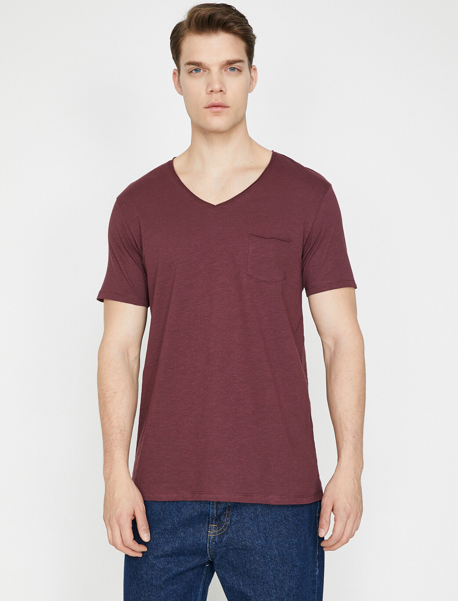 Cep Detaylı Tişört