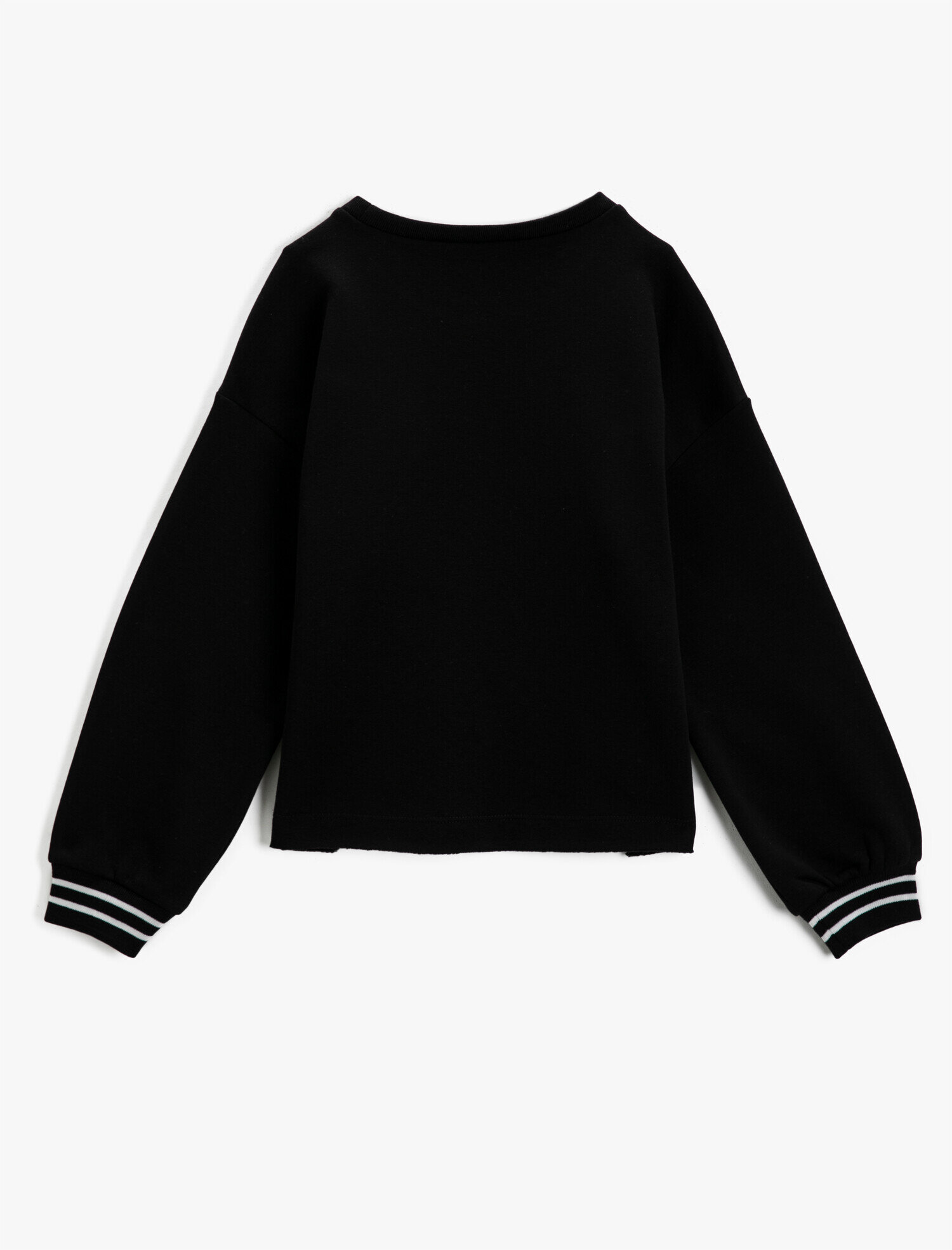  Kız Çocuk Snoopy Lisanslı Baskılı Bisiklet Yaka Sweatshirt