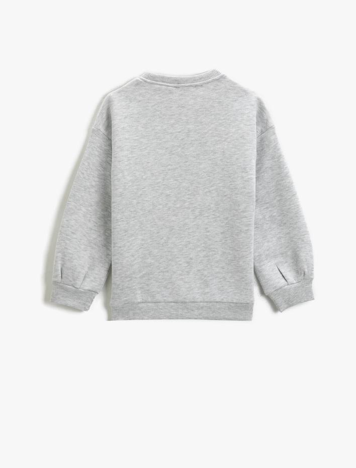 Kız Çocuk Warner Bros Lisanslı Baskılı Bisiklet Yaka Sweatshirt