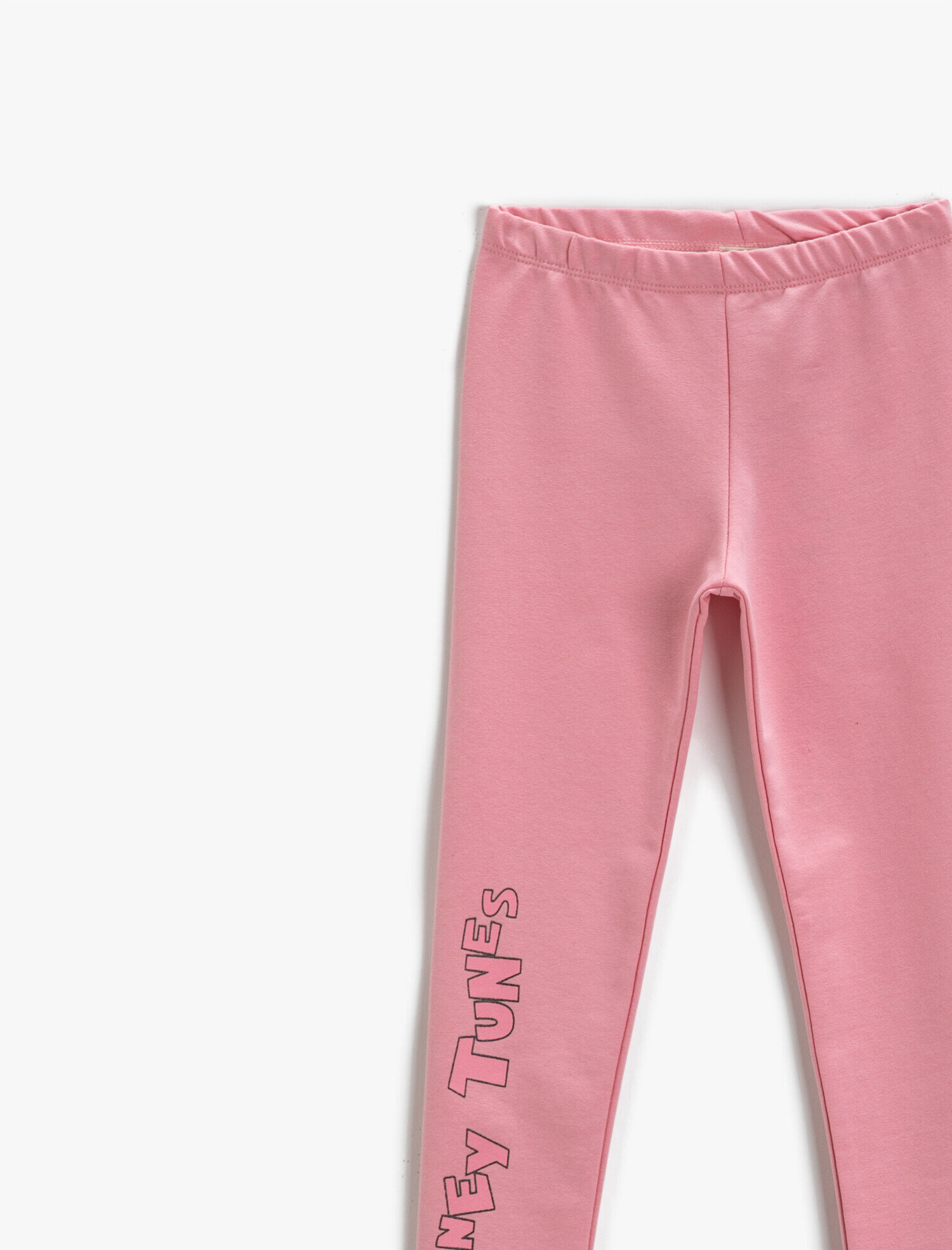  Kız Çocuk Looney Tunes Lisanslı Baskılı Beli Lastikli Tayt