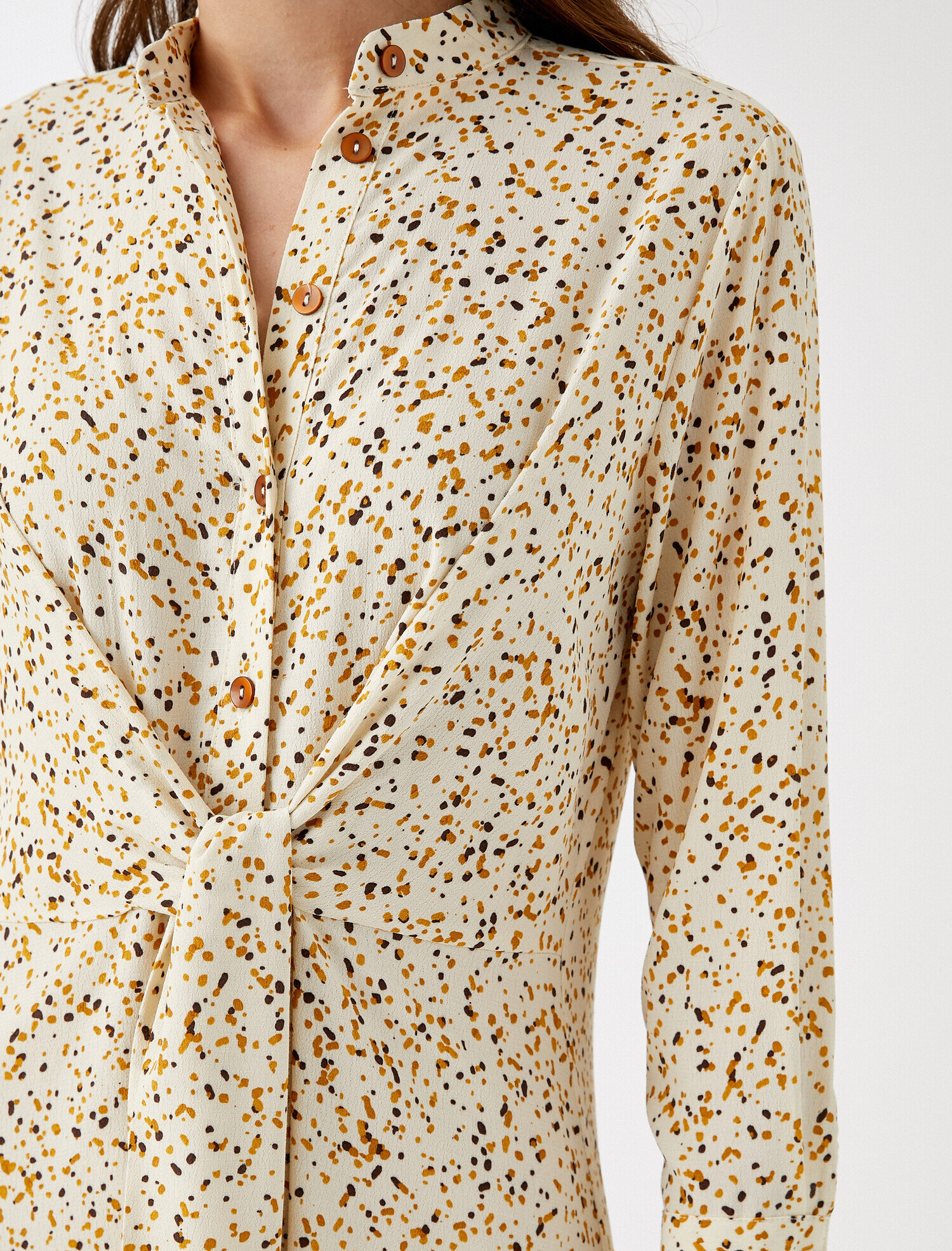   Desenli Gömlek Elbise