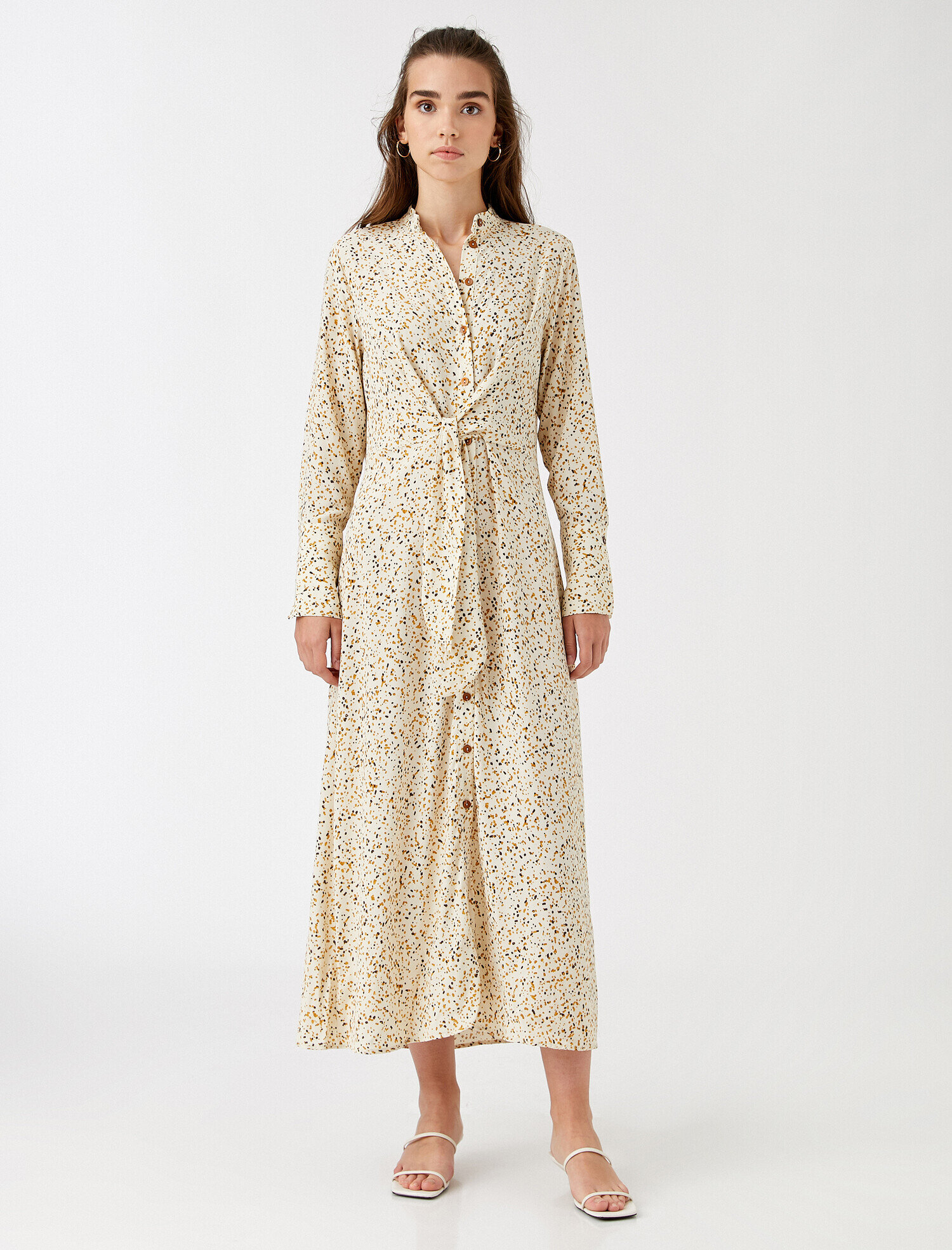   Desenli Gömlek Elbise