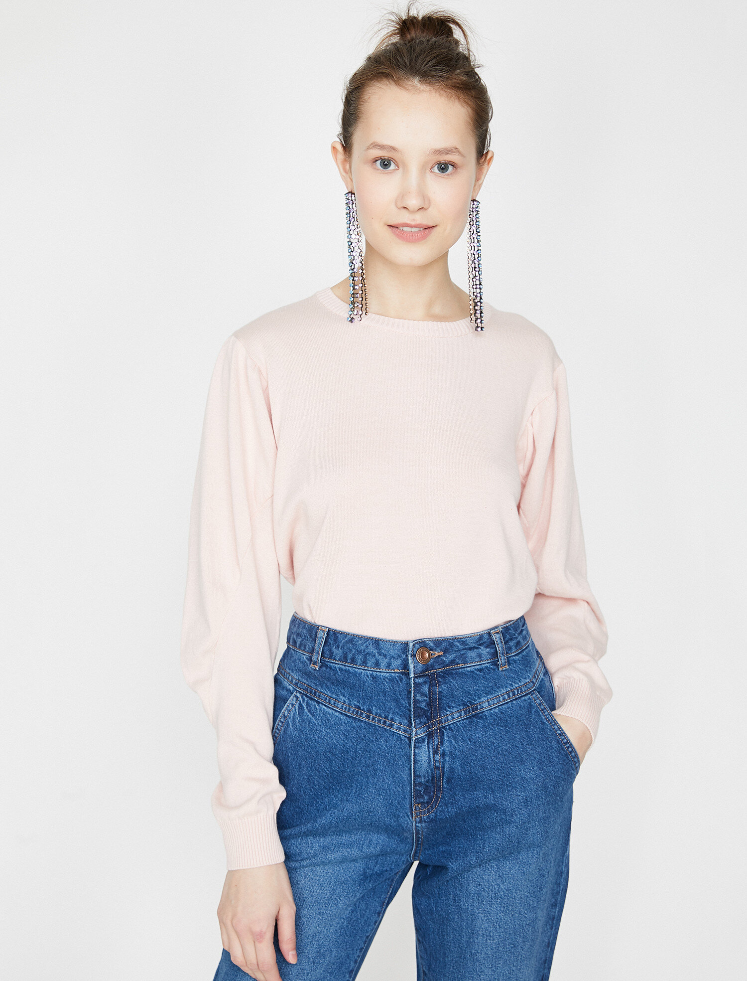   Bisiklet Yaka Triko Kazak