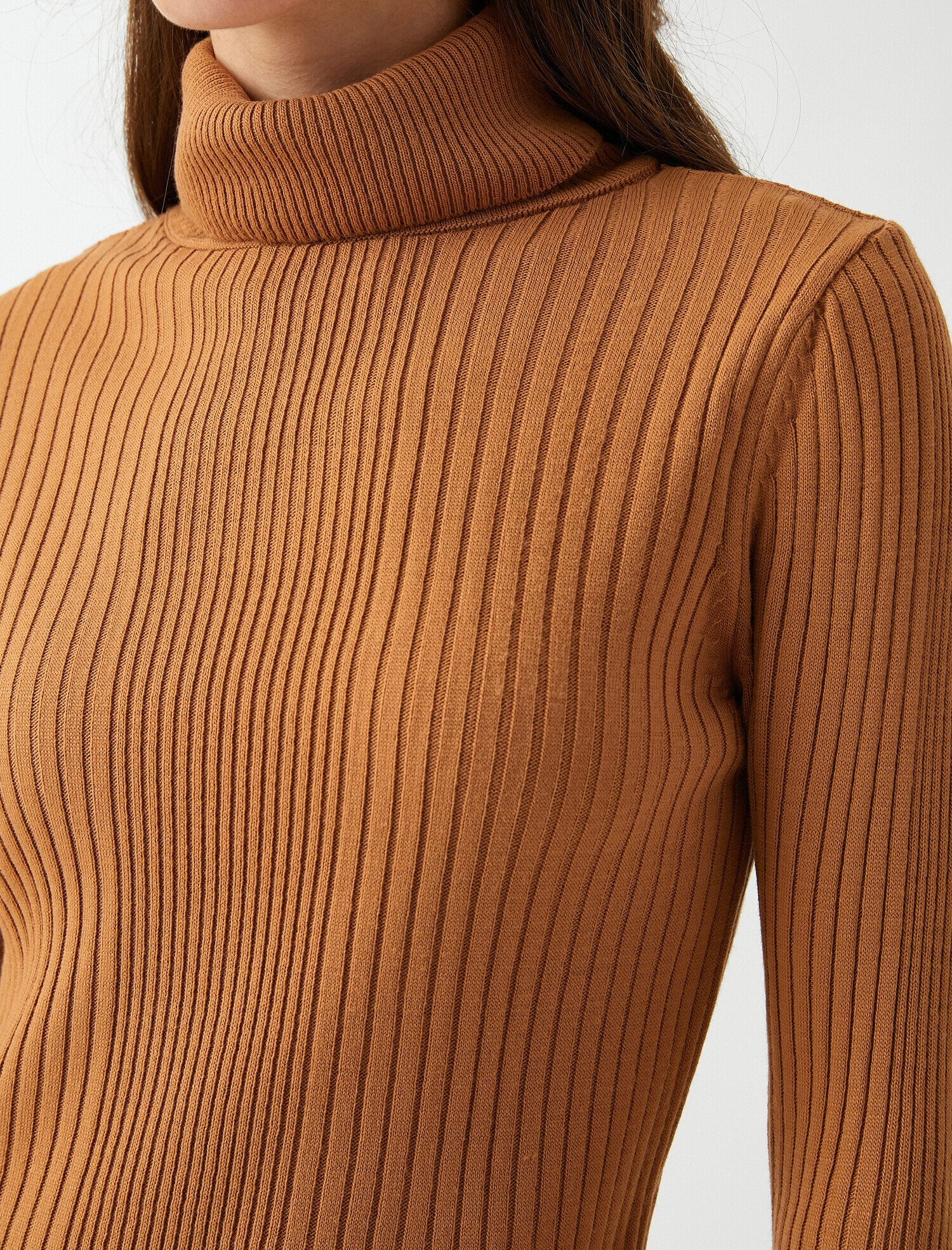   Balıkçı Yaka Triko Kazak Kaşmir Dokulu