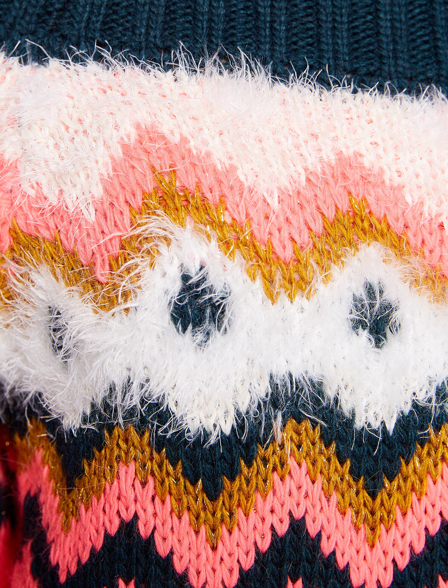   Desenli Omuz Detaylı Triko Kazak