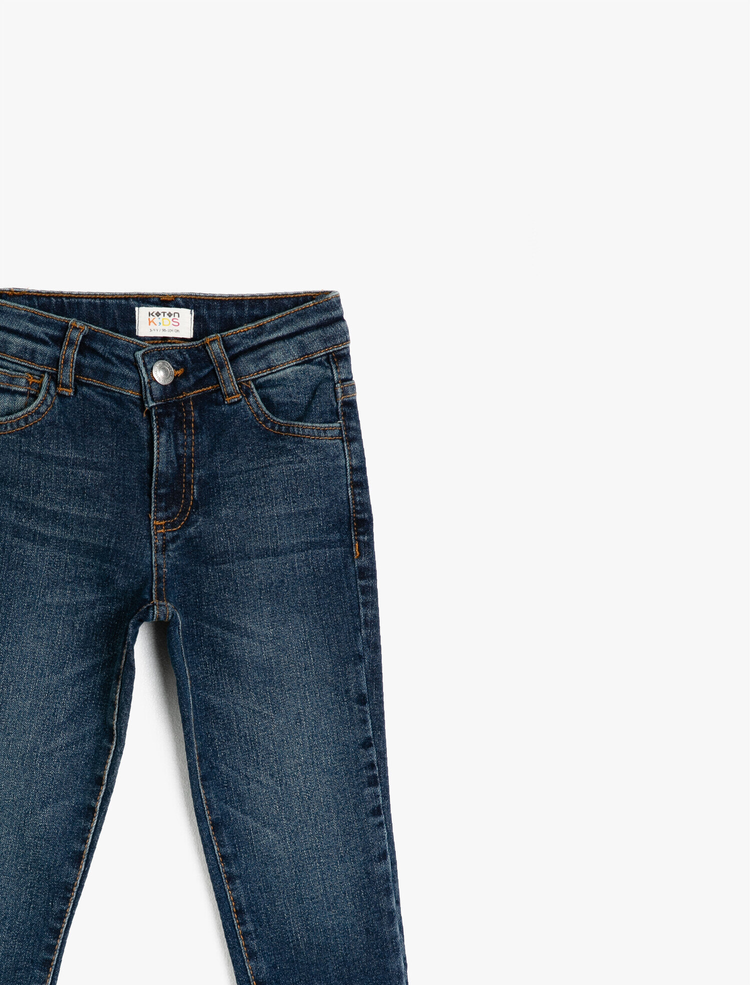  Erkek Çocuk Kot Pantolon Dar Paça Pamuklu Cepli - Slim Jean