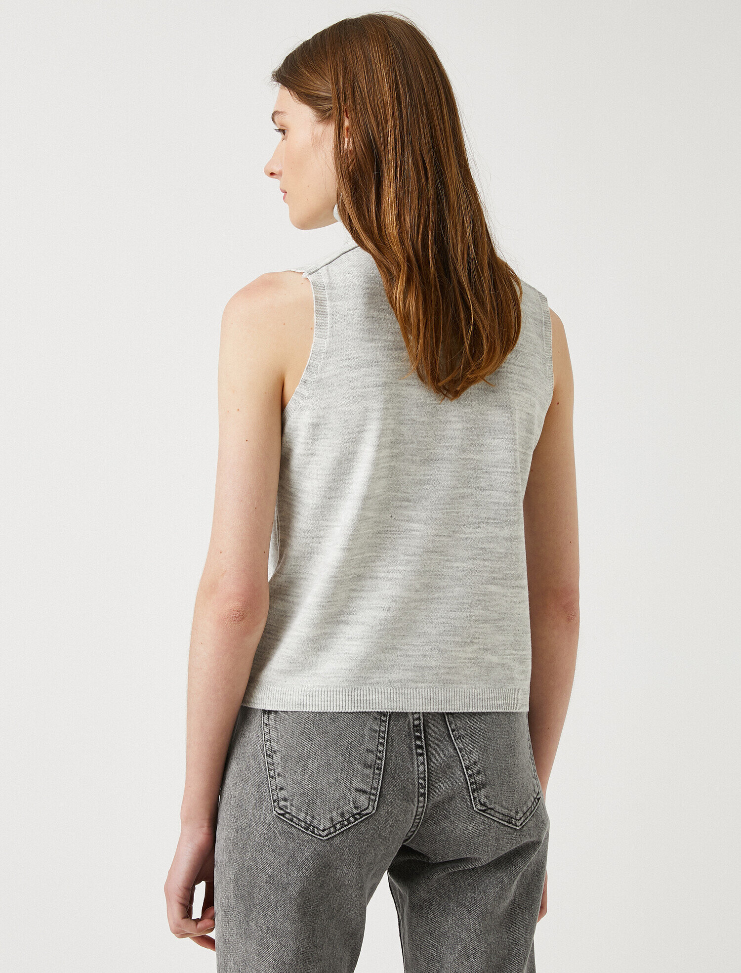   Balıkçı Yaka Kolsuz Triko Atlet