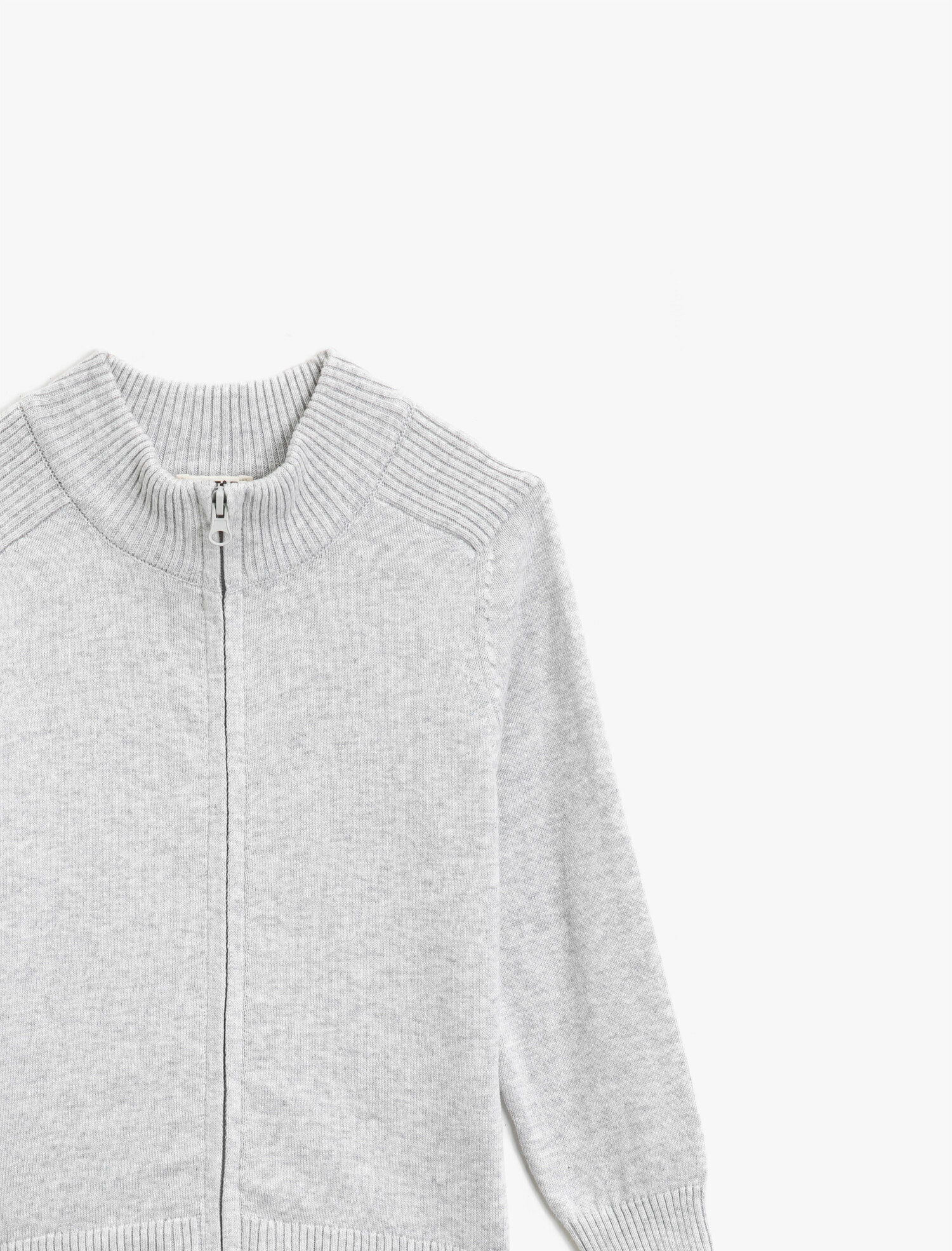  Erkek Çocuk Pamuklu Fermuarlı Uzun Kollu Triko Hırka