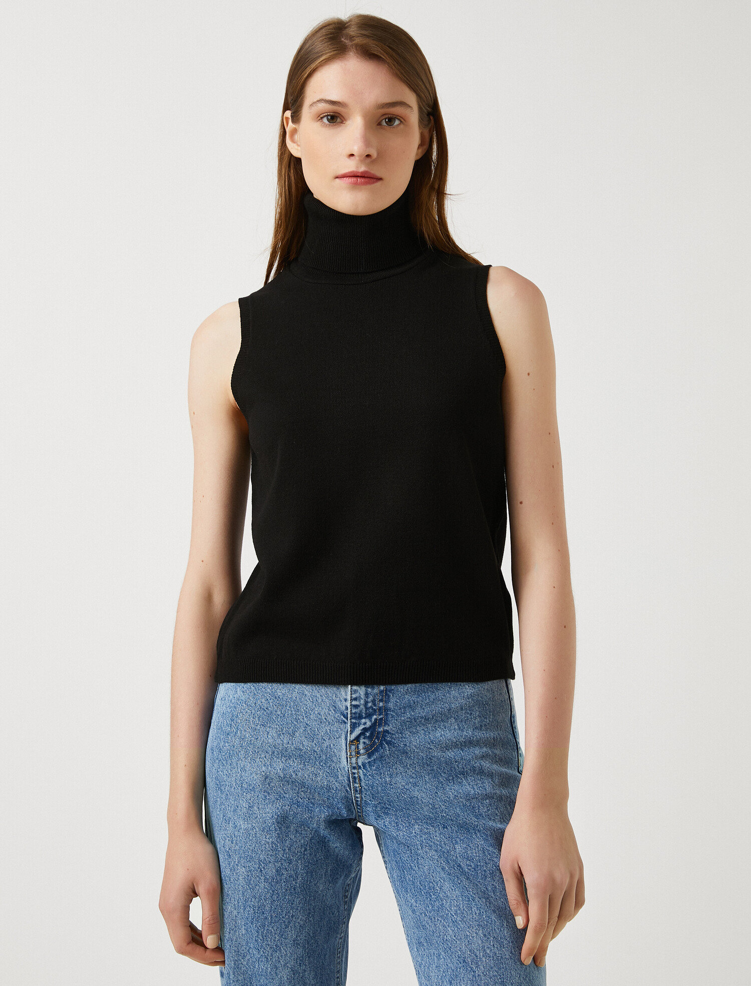   Balıkçı Yaka Kolsuz Triko Atlet