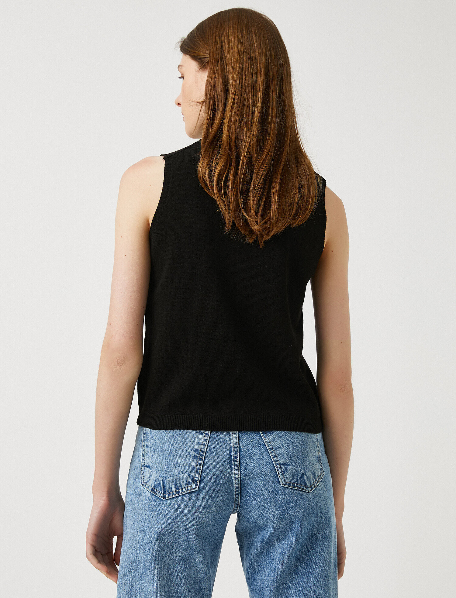   Balıkçı Yaka Kolsuz Triko Atlet