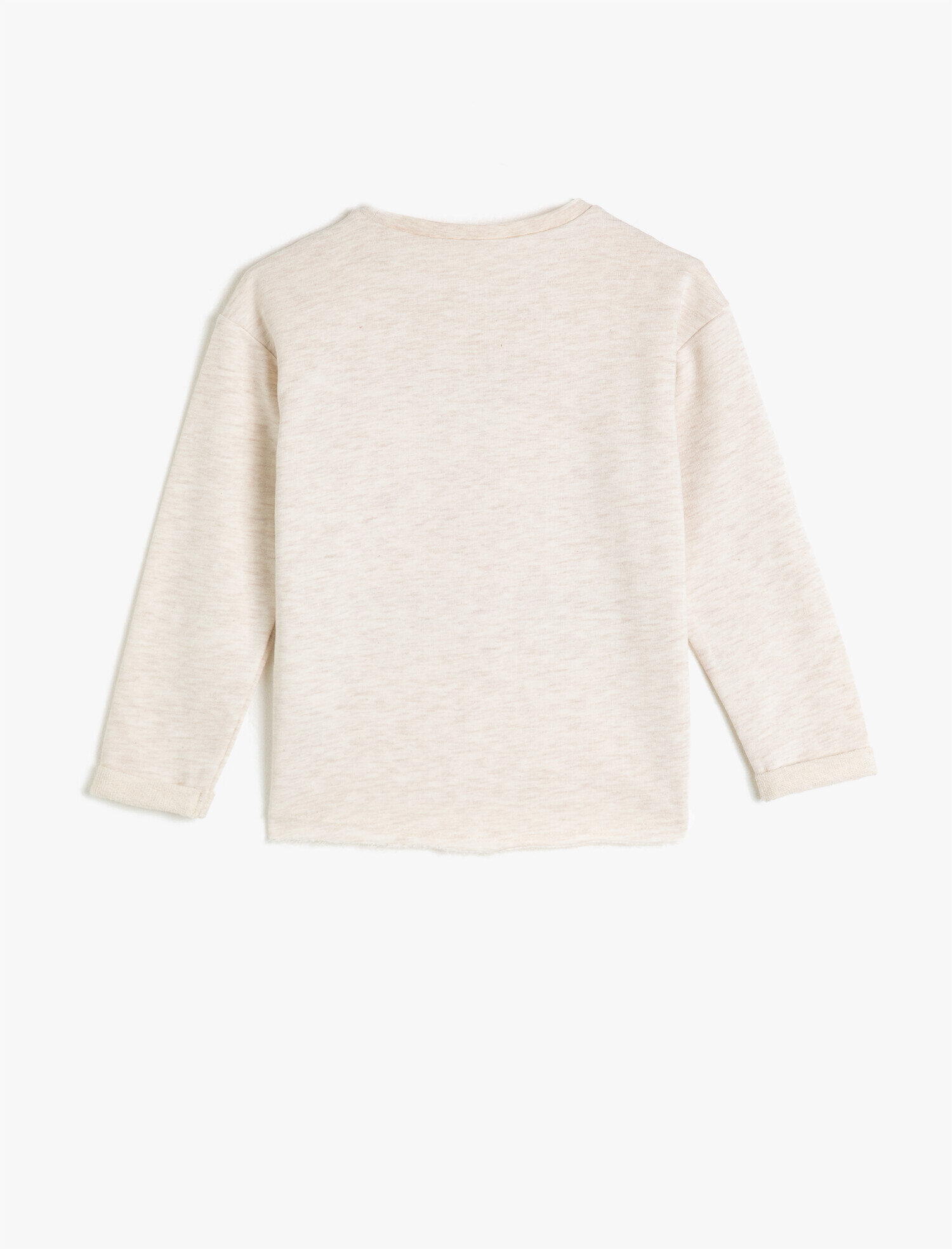  Kız Çocuk Bisiklet Yaka Baskılı Uzun Kollu Sweatshirt