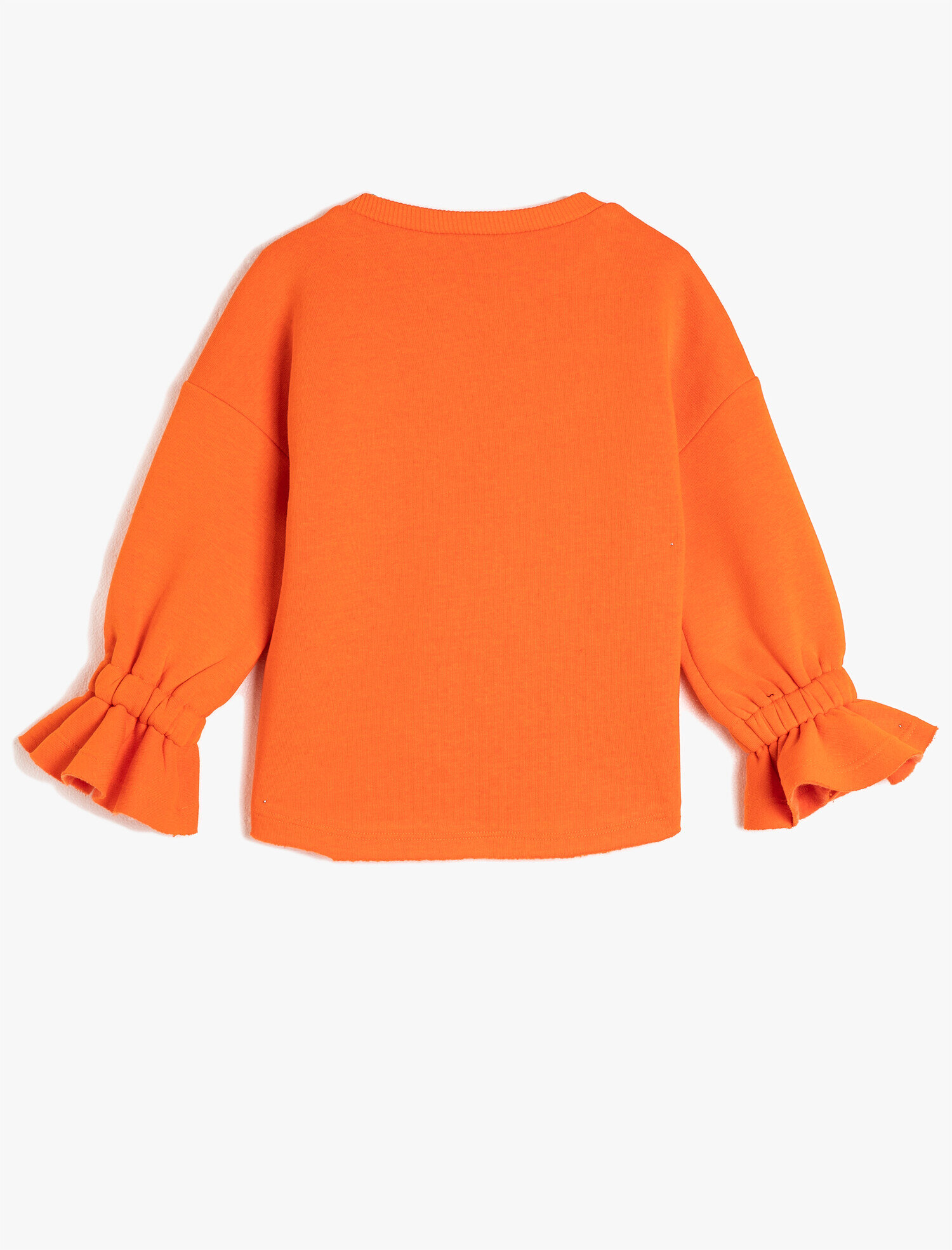  Kız Çocuk Fırfırlı Uzun Kollu Baskılı Sweatshirt