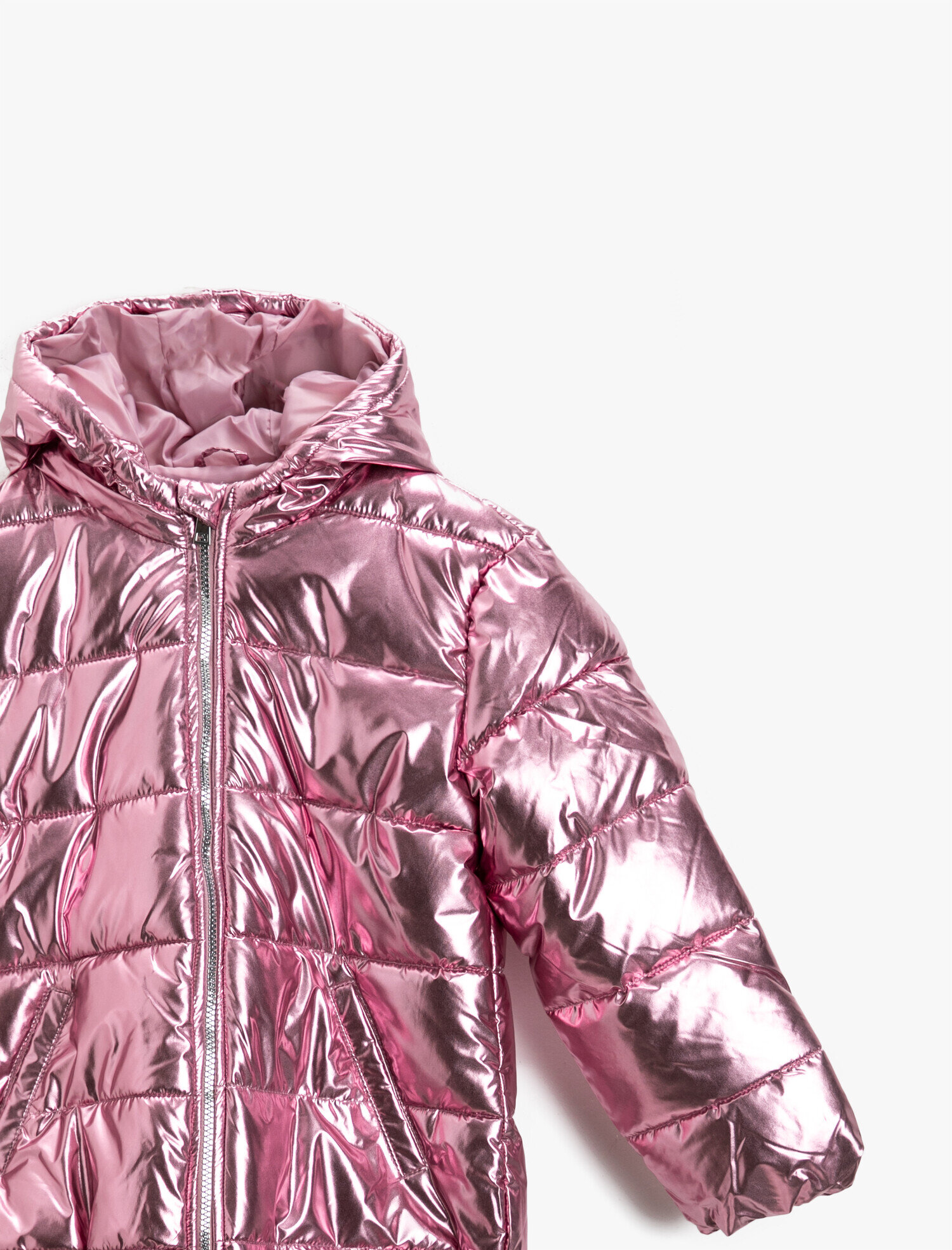  Kız Çocuk Kapüşonlu Puffer Kaban