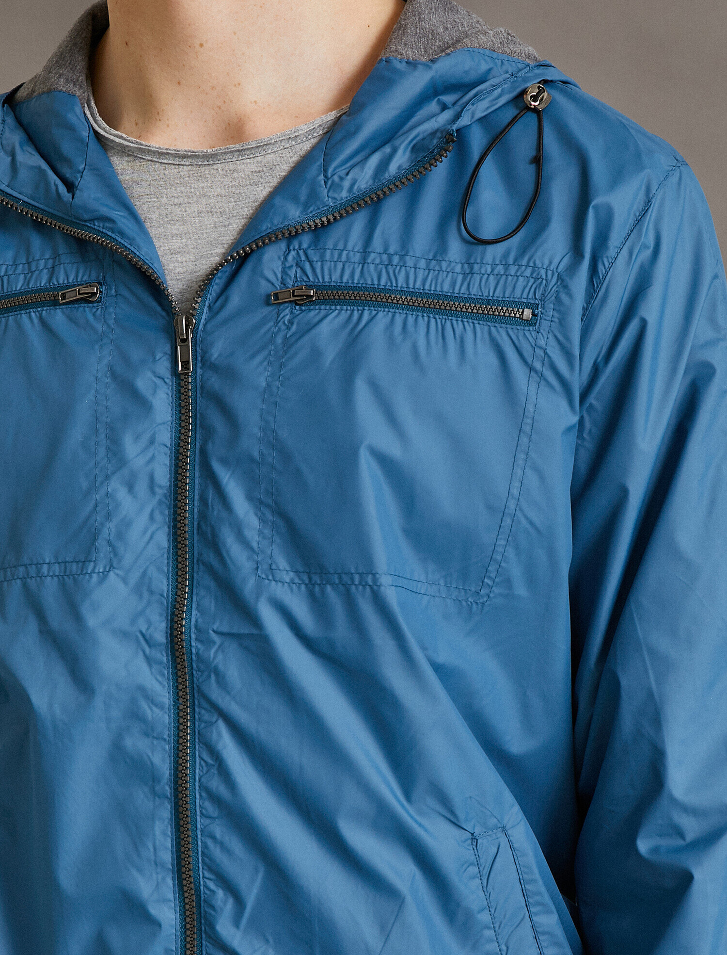 Kapüşonlu Mont Cepli Fermuarlı