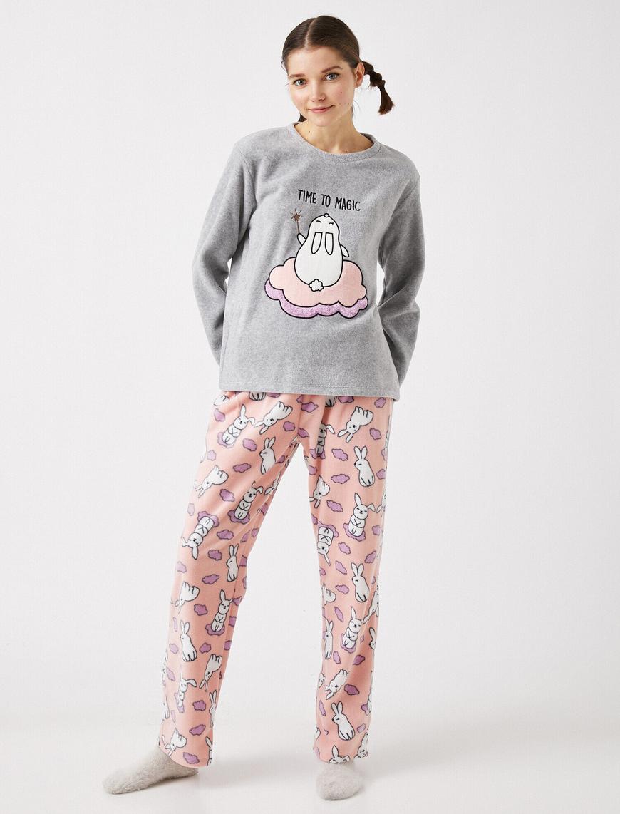   Polar Hayvan Baskılı Pijama Takımı