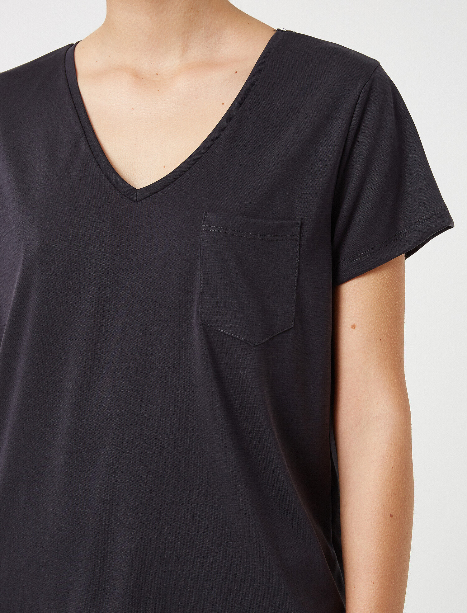   Kisa Kollu V Yaka Pijama Üstü