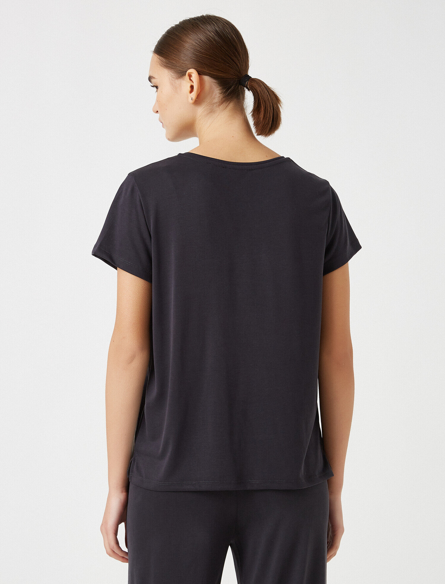   Kisa Kollu V Yaka Pijama Üstü