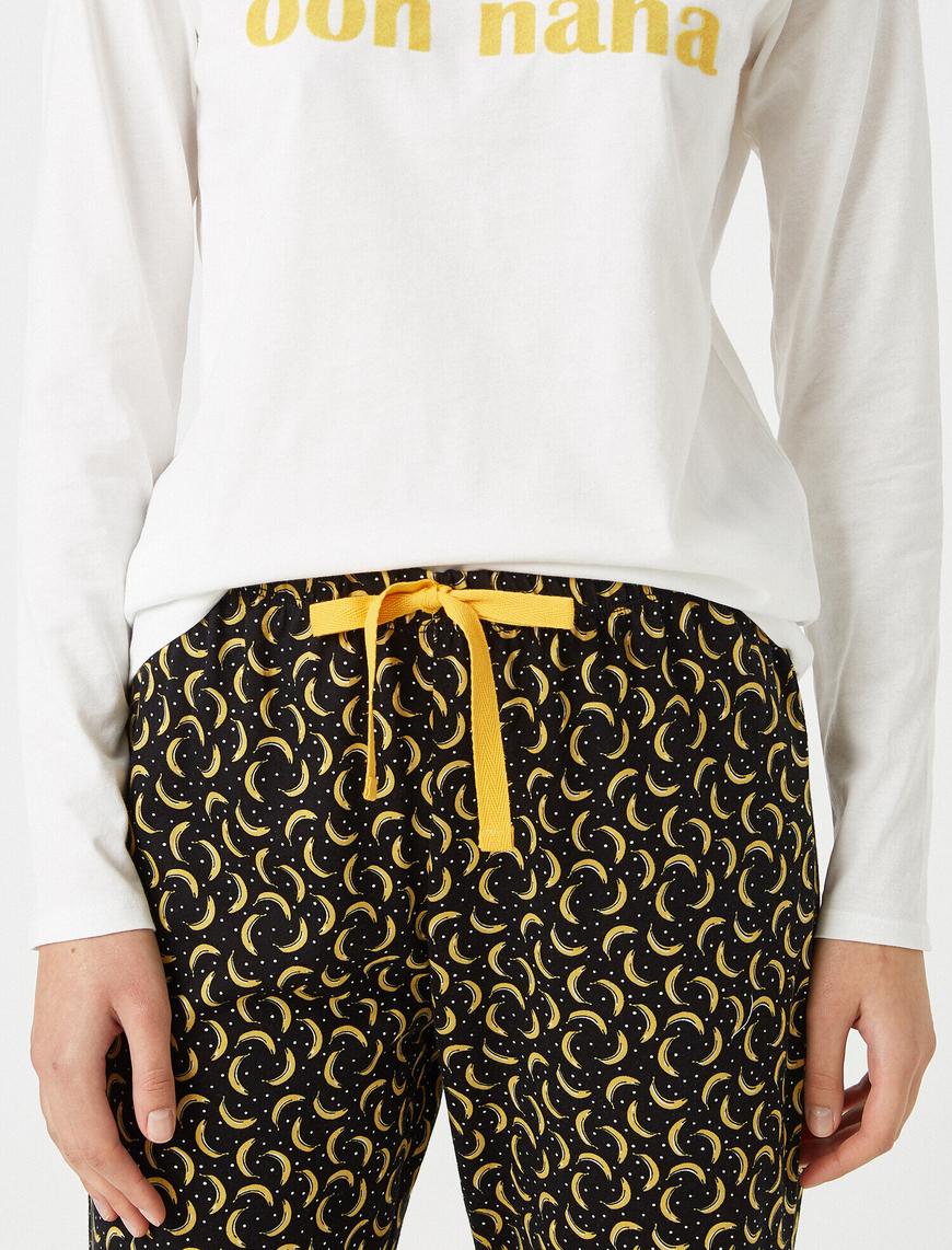  Pamuklu Baskılı Pijama Takımı