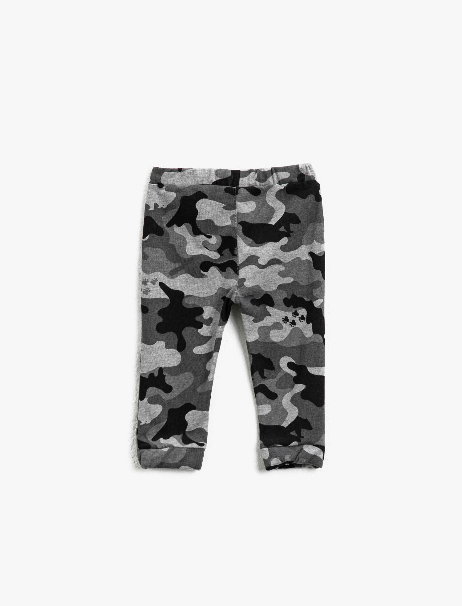  Erkek Bebek Kamuflaj Desenli Belden Bağlamalı Eşofman Altı