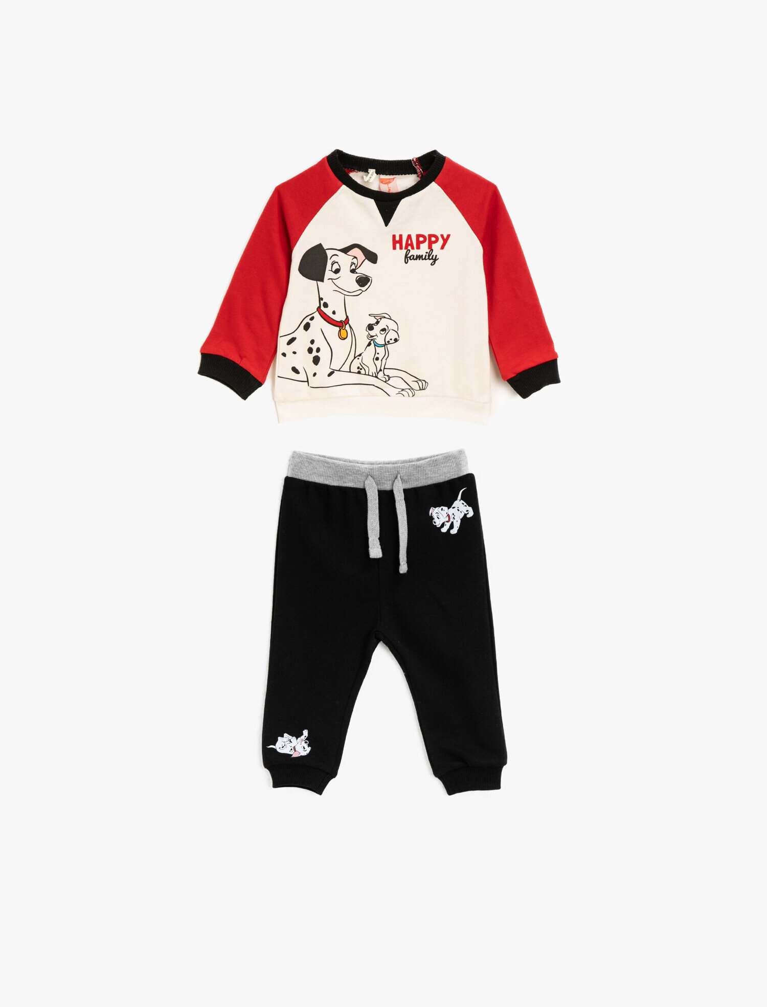  Erkek Bebek 101 Dalmaçyalı Lisanslı Baskılı Pamuklu Beli Bağlamalı Eşofman Altı