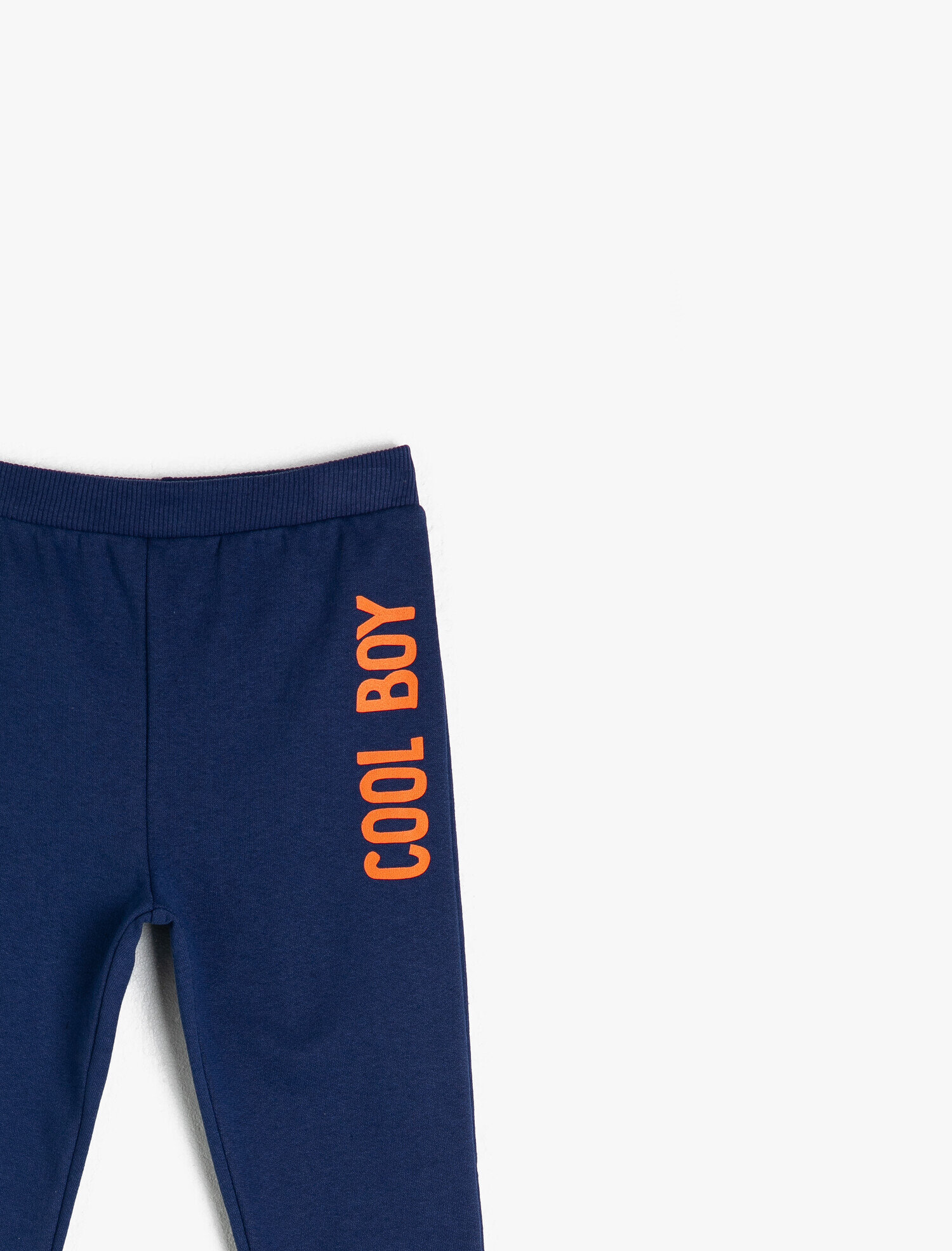  Erkek Bebek Pamuklu Slogan Baskılı Eşofman Altı