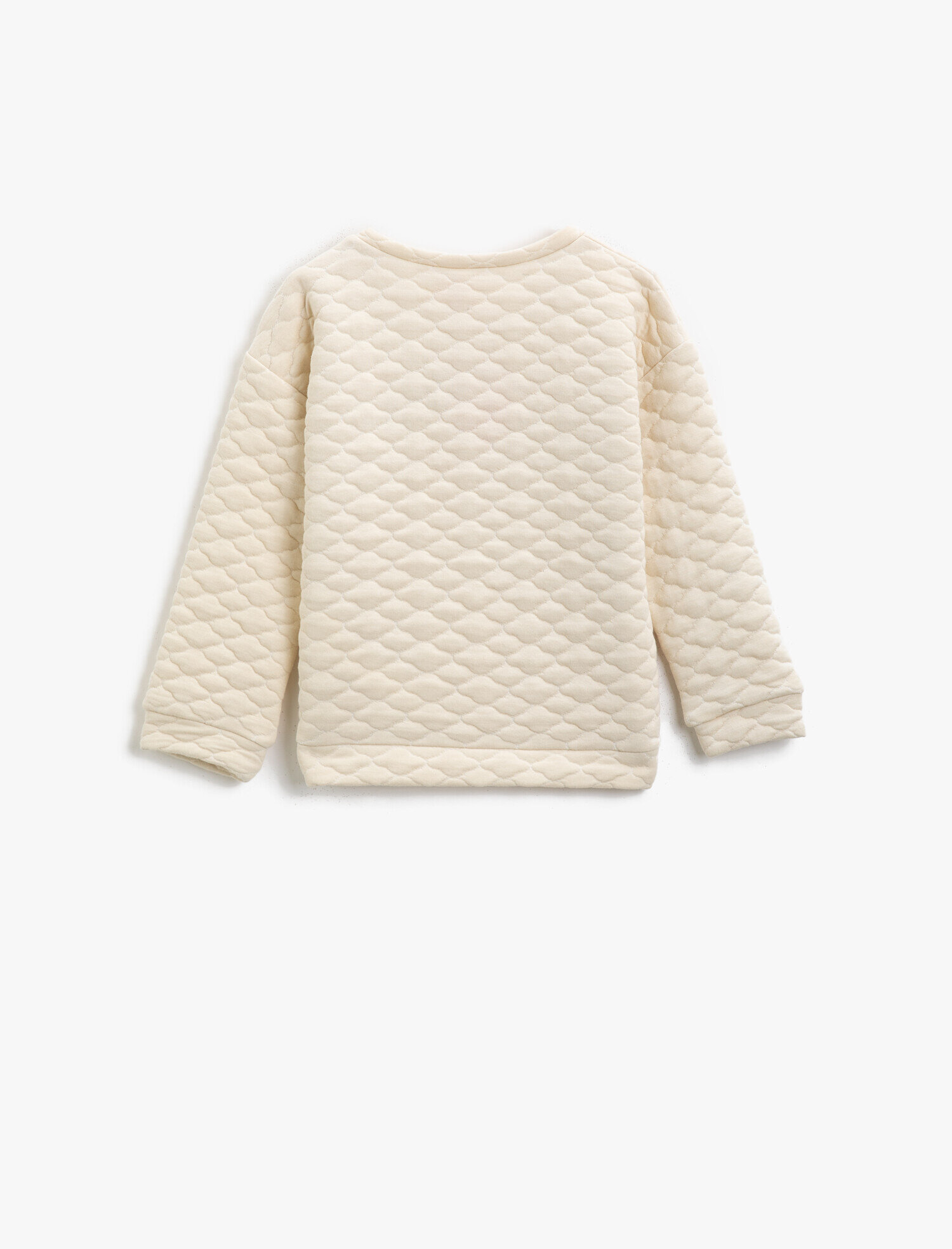  Kız Bebek Pullu İşlemeli Bisiklet Yaka Sweatshirt