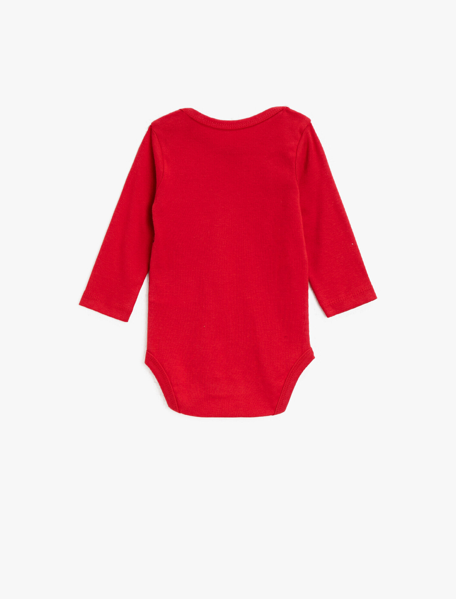 Erkek Bebek Pamuklu Baskılı Bisiklet Yaka Uzun Kollu Çıtçıtlı Body