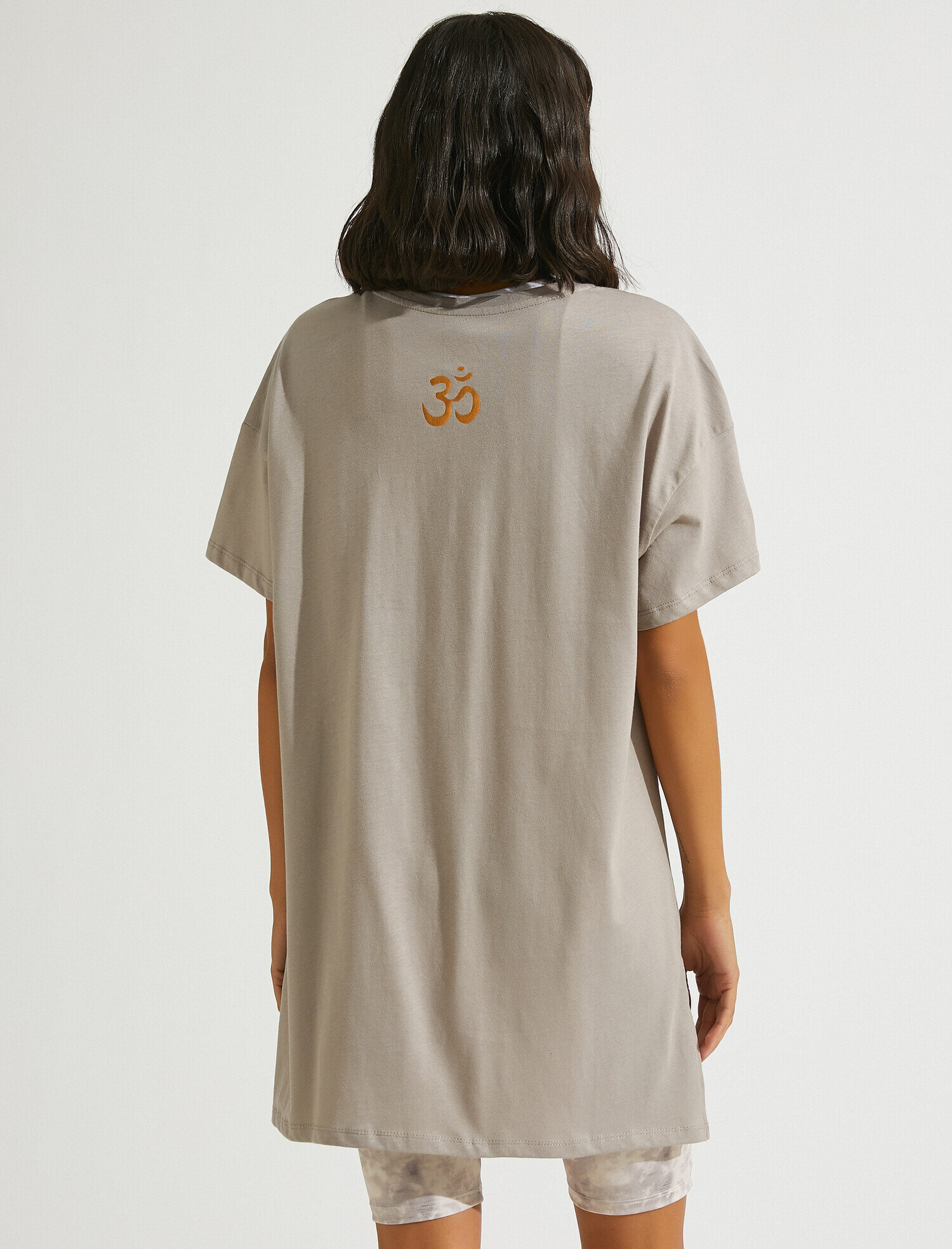   Yırtmaçlı Uzun Tişört Pamuklu