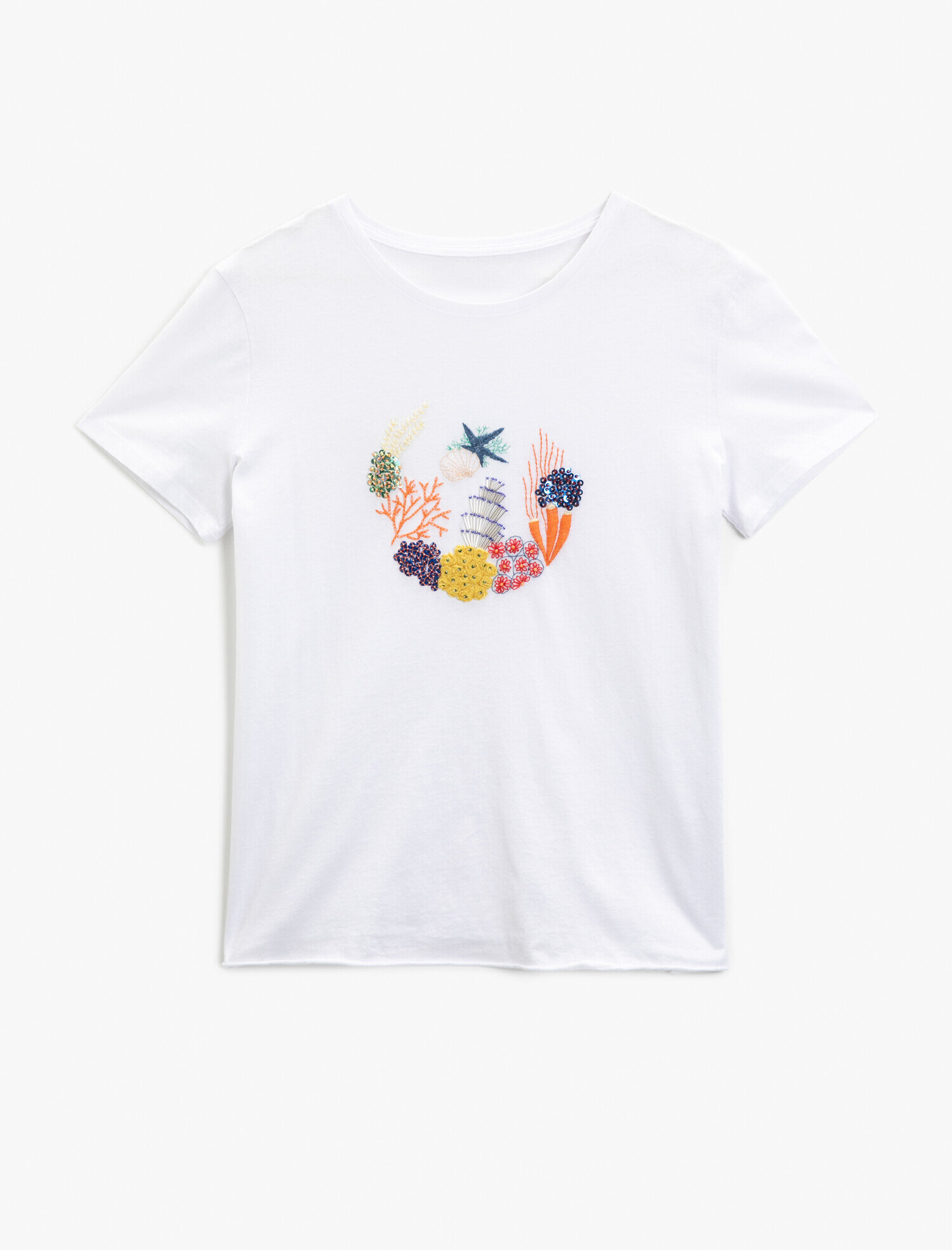   Baskılı Tişört Bisiklet Yaka Kısa Kollu Pamuklu