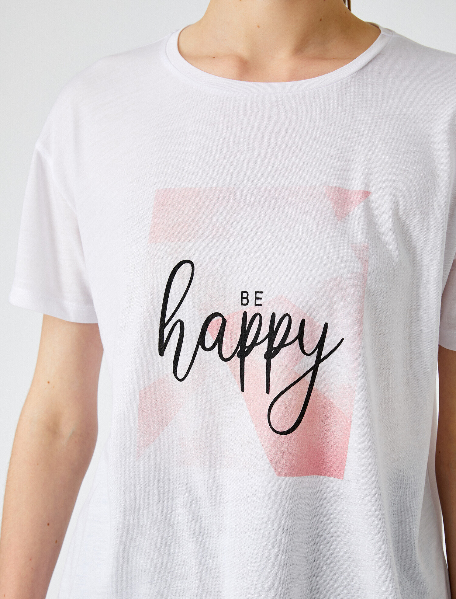   Baskılı Tişört Bisiklet Yaka