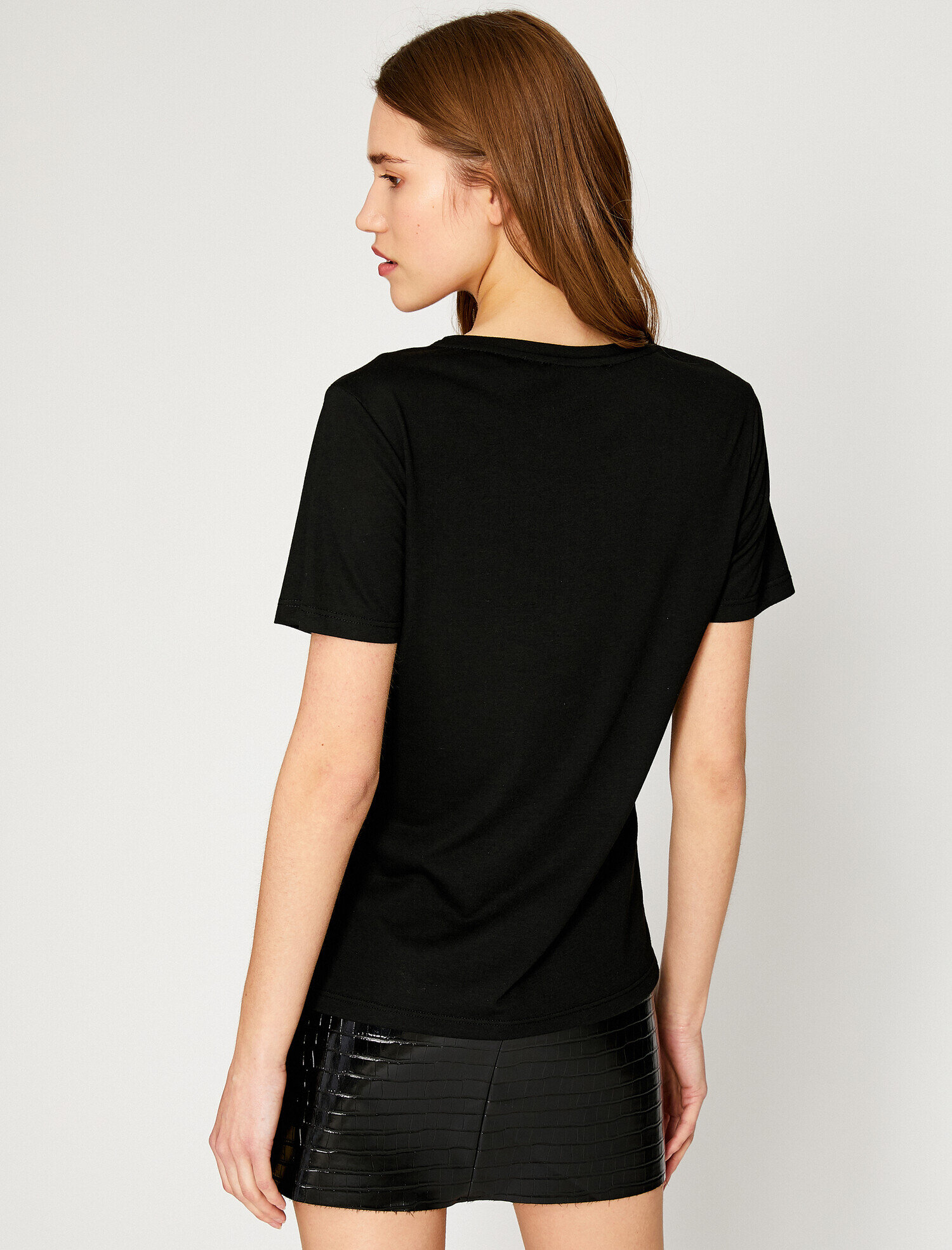   Slogan Tişört Kısa Kollu Bisiklet Yaka