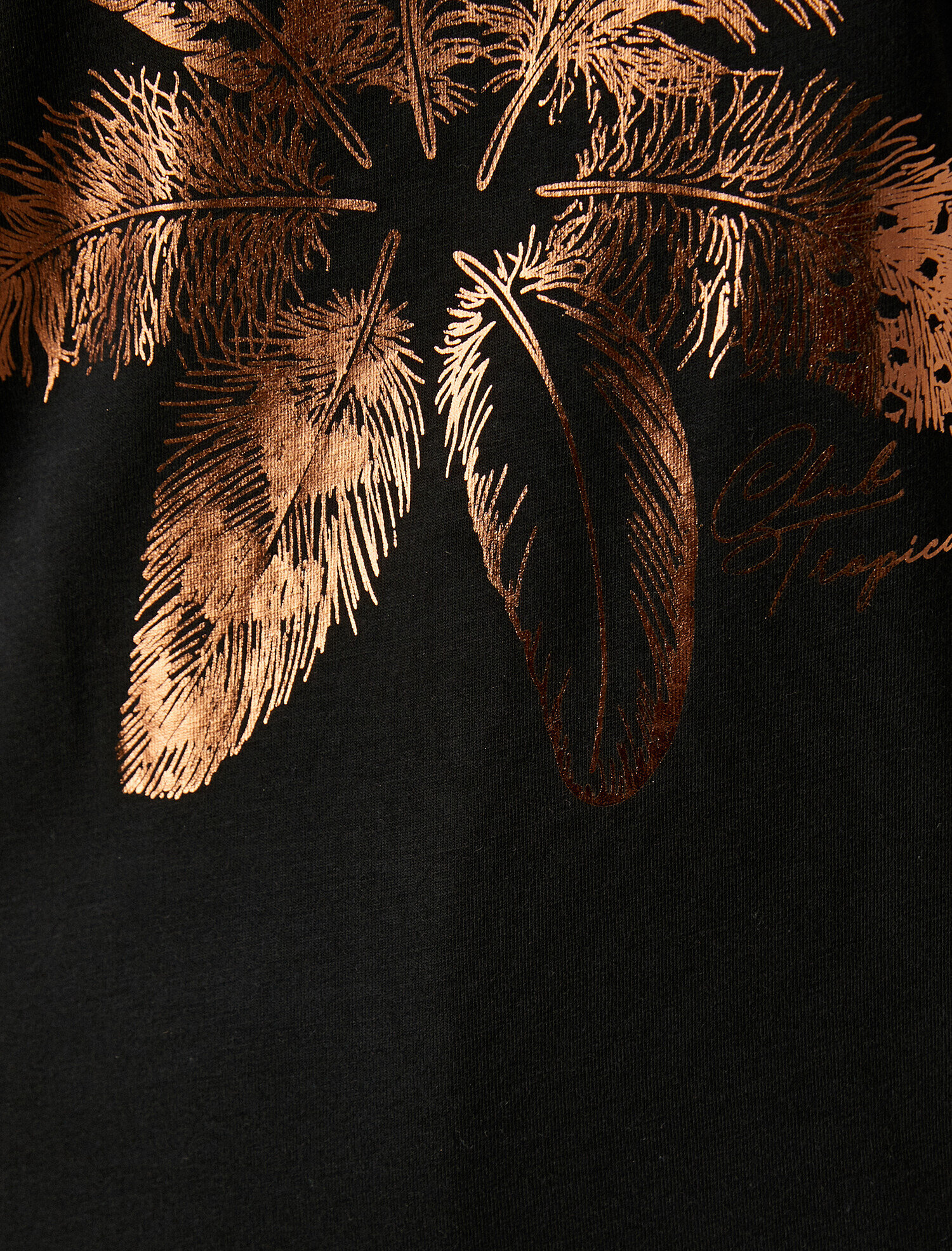   Baskılı Tişört Metalik Bisiklet Yaka Oversize