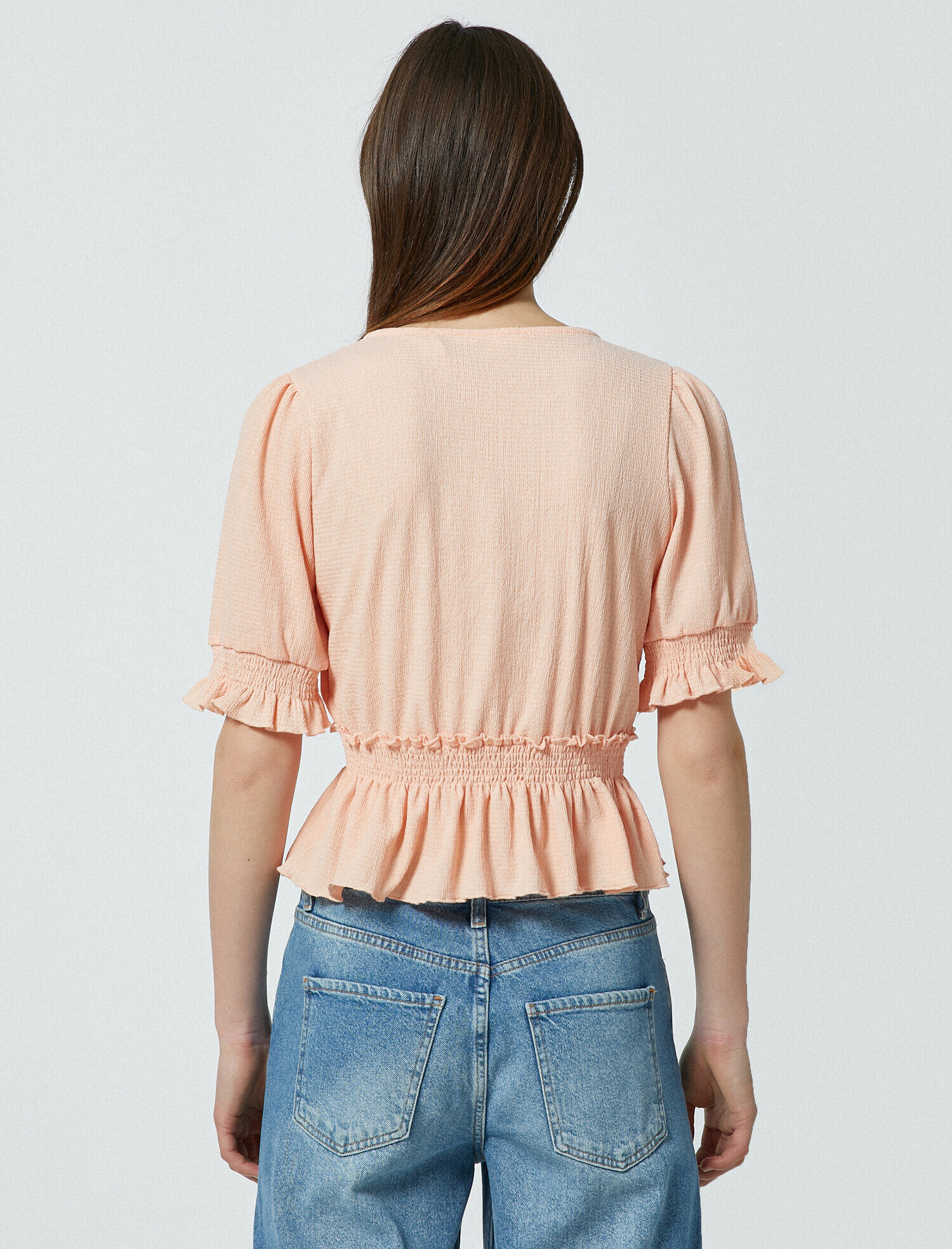   Prenses Kol Fırfırlı Bluz