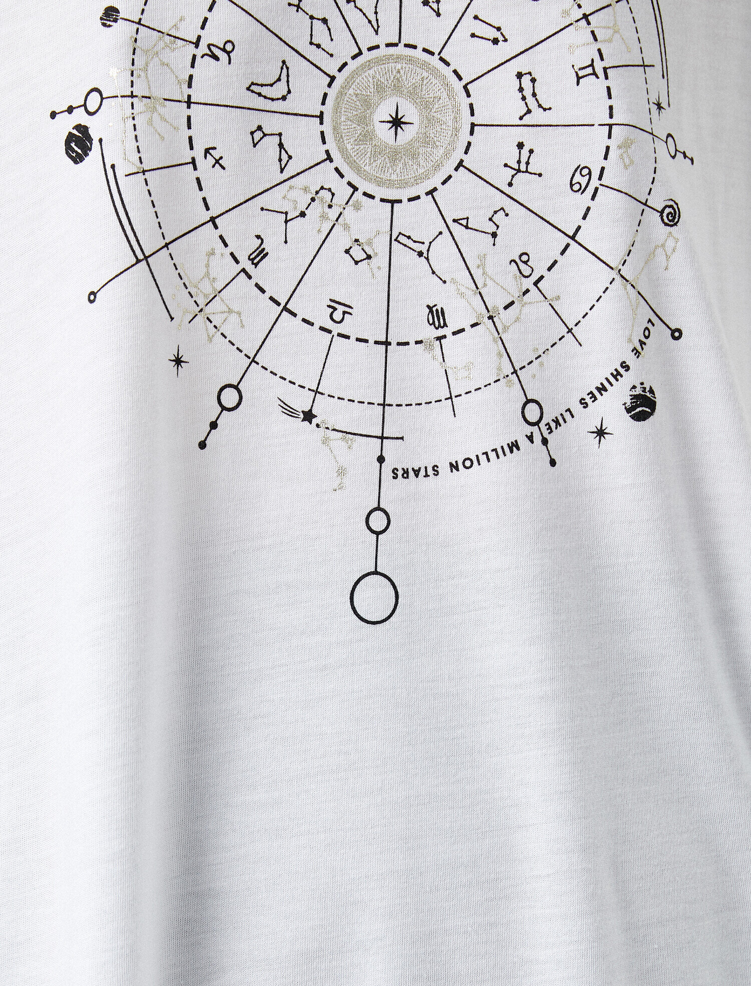   Baskılı Tişört Bisiklet Yaka Kısa Kollu Oversize