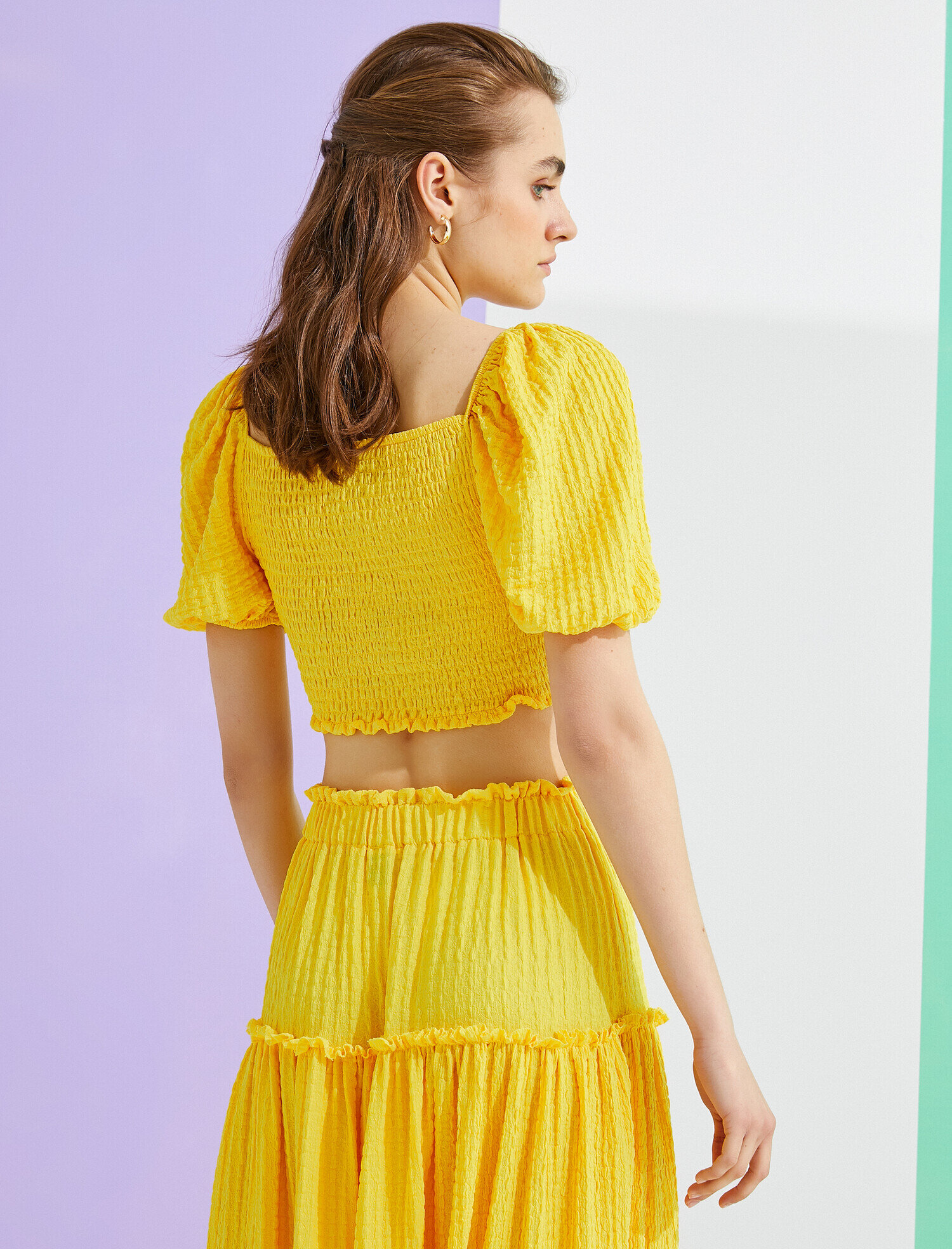   Crop Tişört Büzgülü