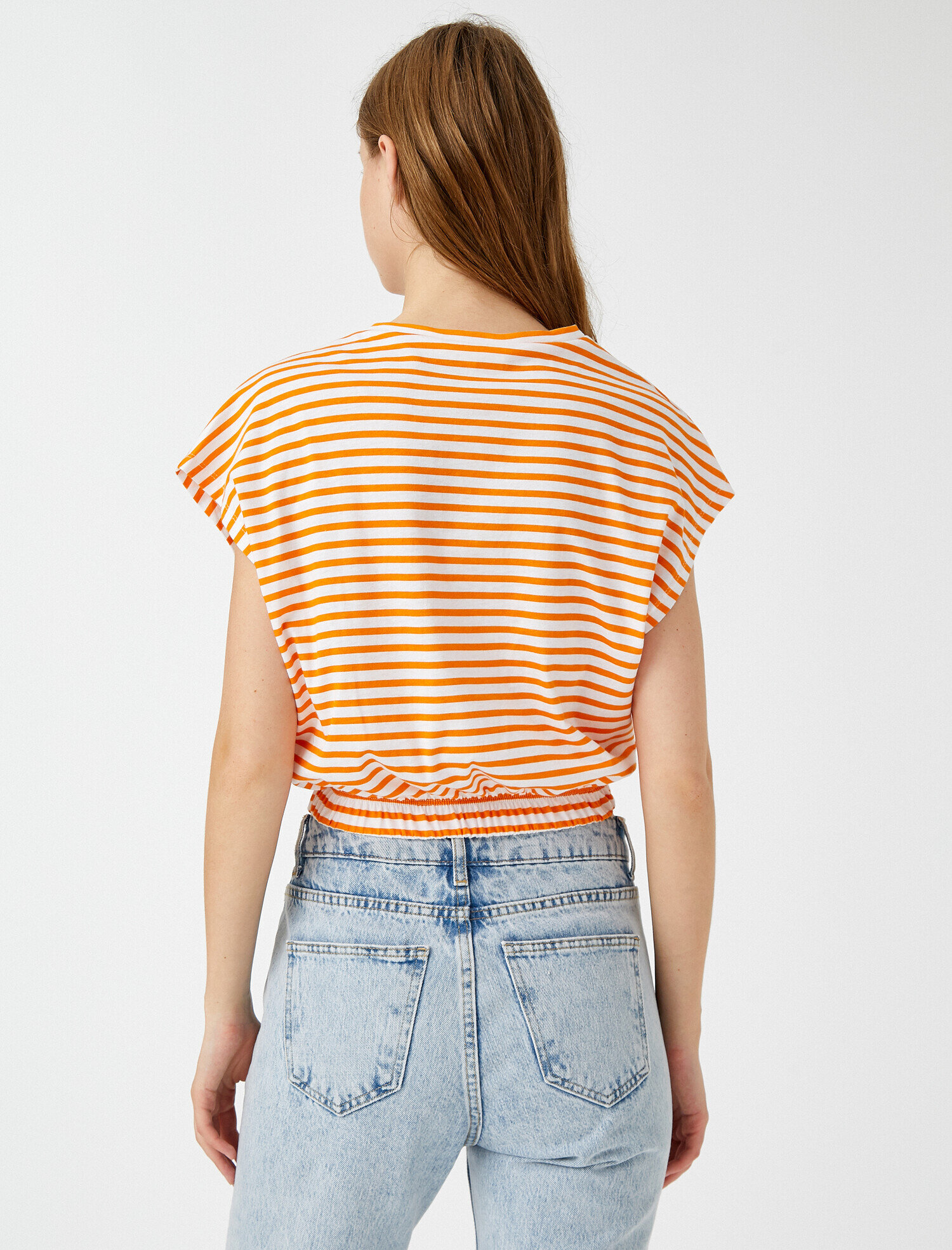   Çizgili Tişört Pamuklu
